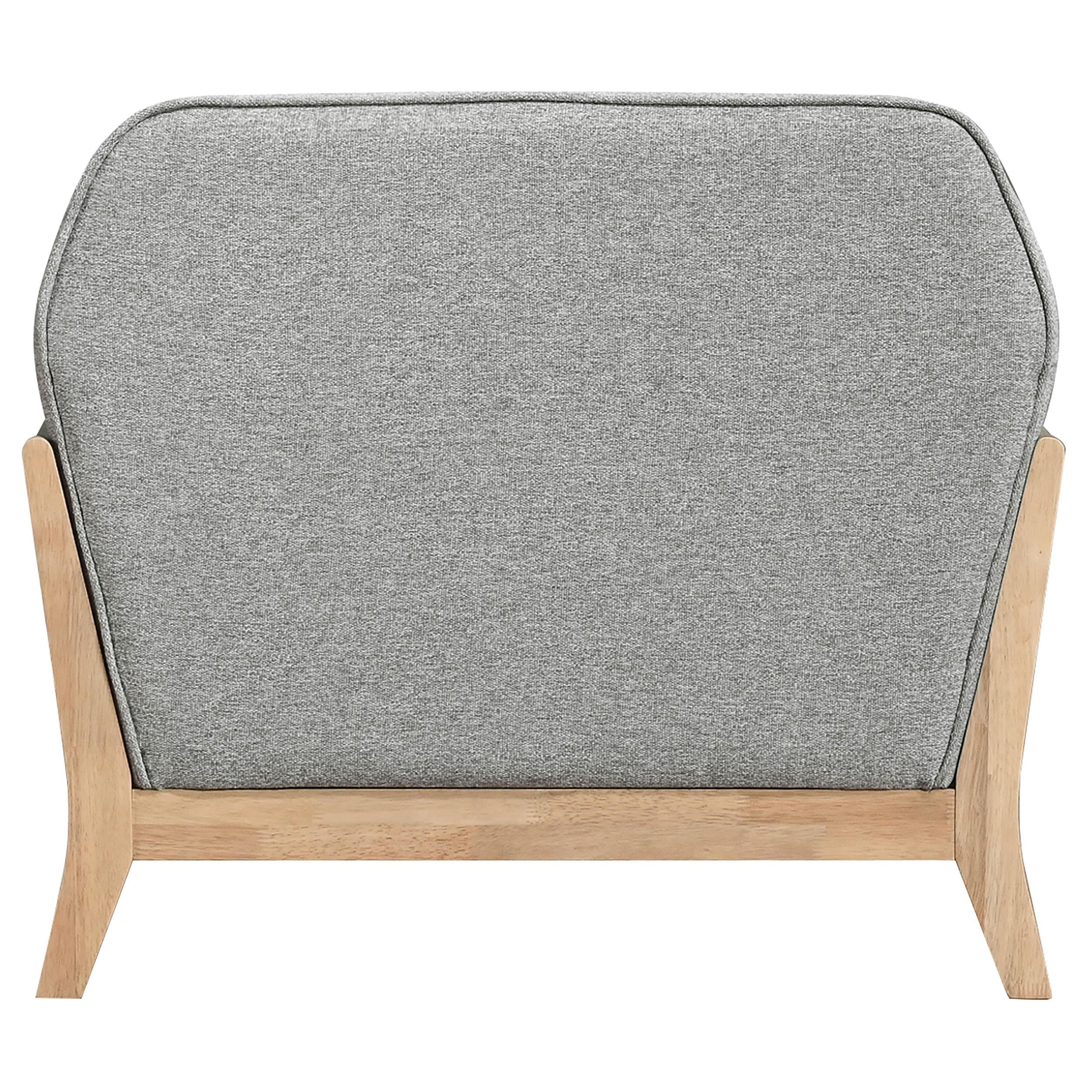  Coaster Furniture Vaughn 511073 Fabric Upholstered Flared Arm Accent Chair - Grey IMAGE 8