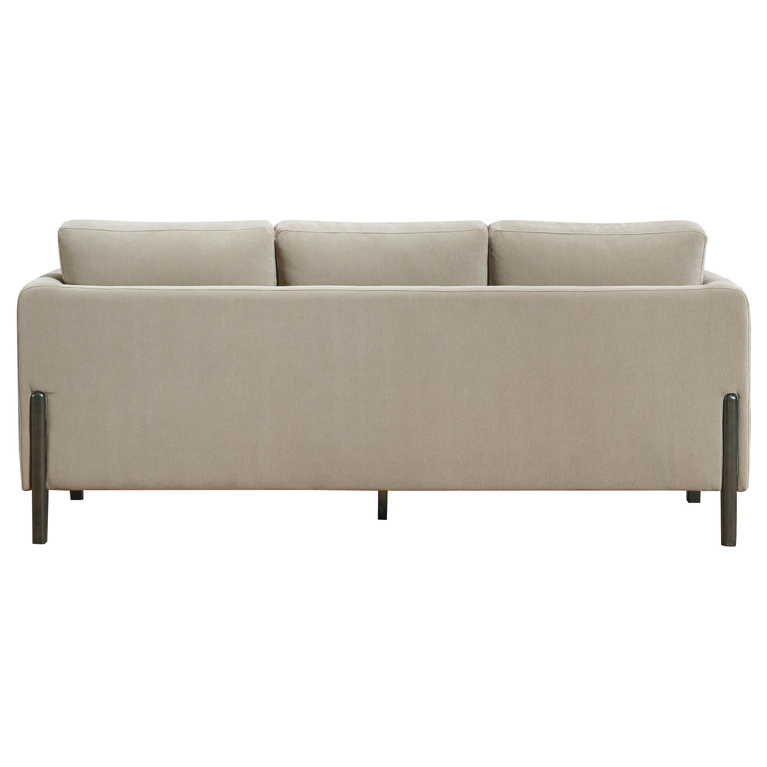  Coaster Furniture Islington 511101 Fabric Upholstered Panel Arm Sofa - Taupe IMAGE 4