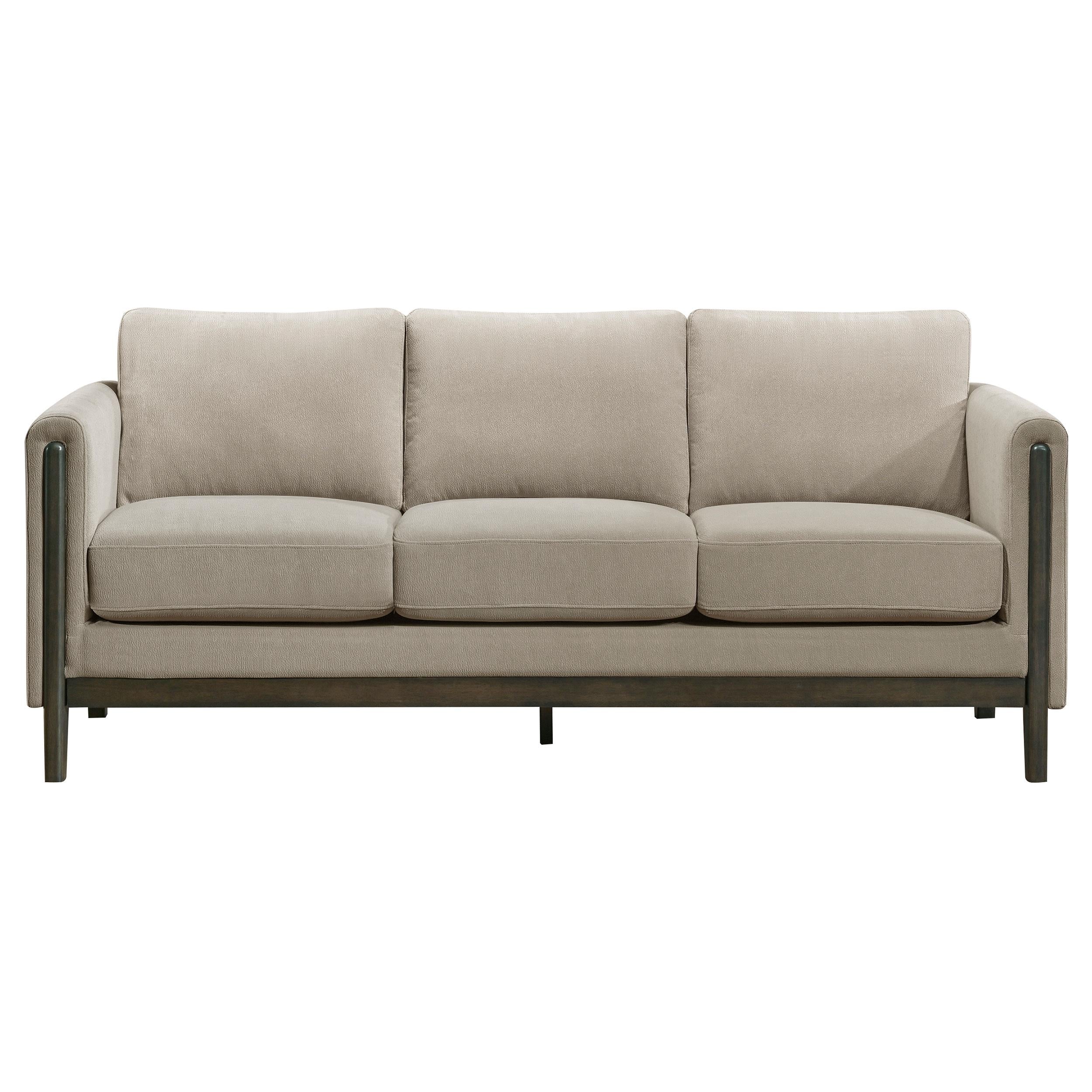  Coaster Furniture Islington 511101 Fabric Upholstered Panel Arm Sofa - Taupe IMAGE 6
