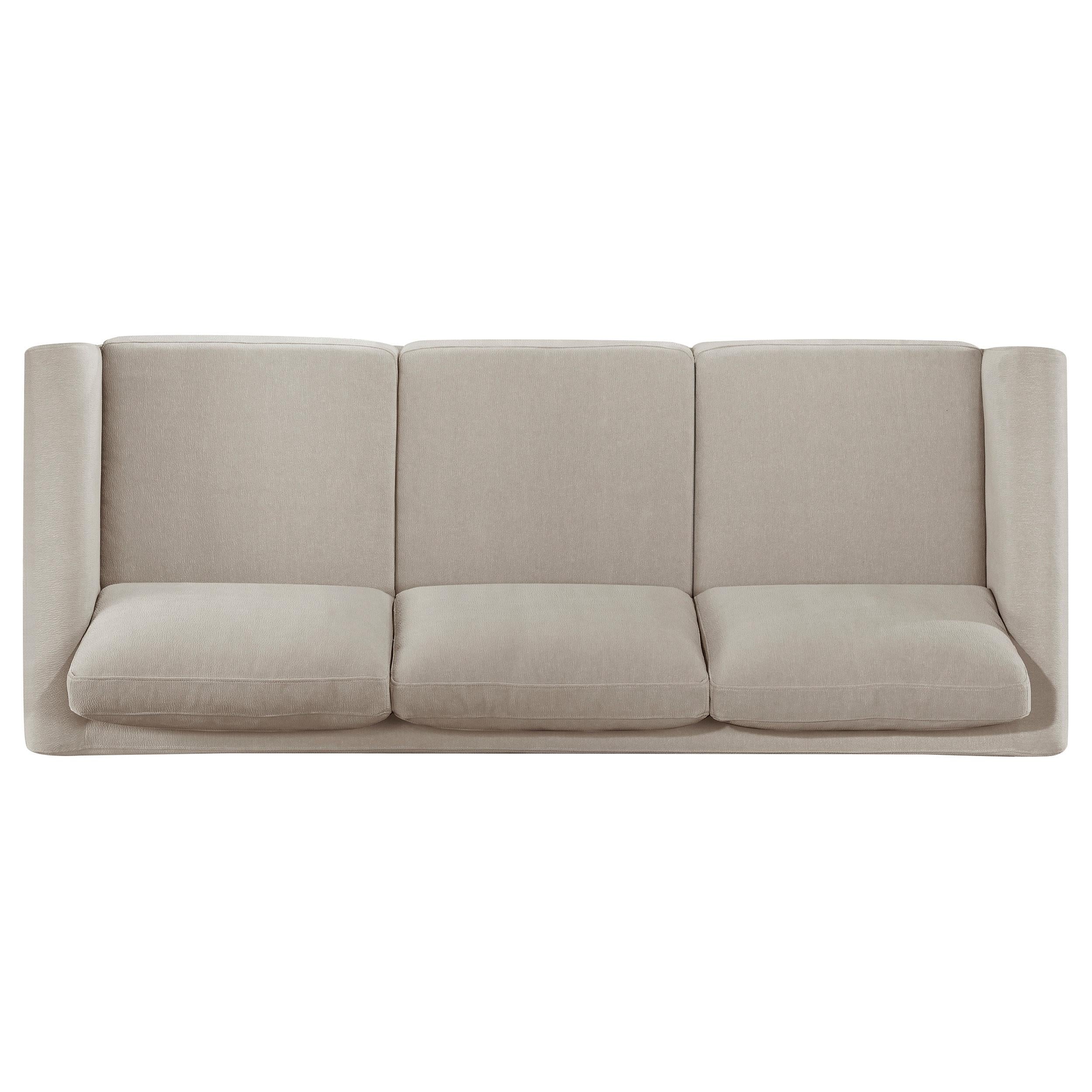  Coaster Furniture Islington 511101 Fabric Upholstered Panel Arm Sofa - Taupe IMAGE 8