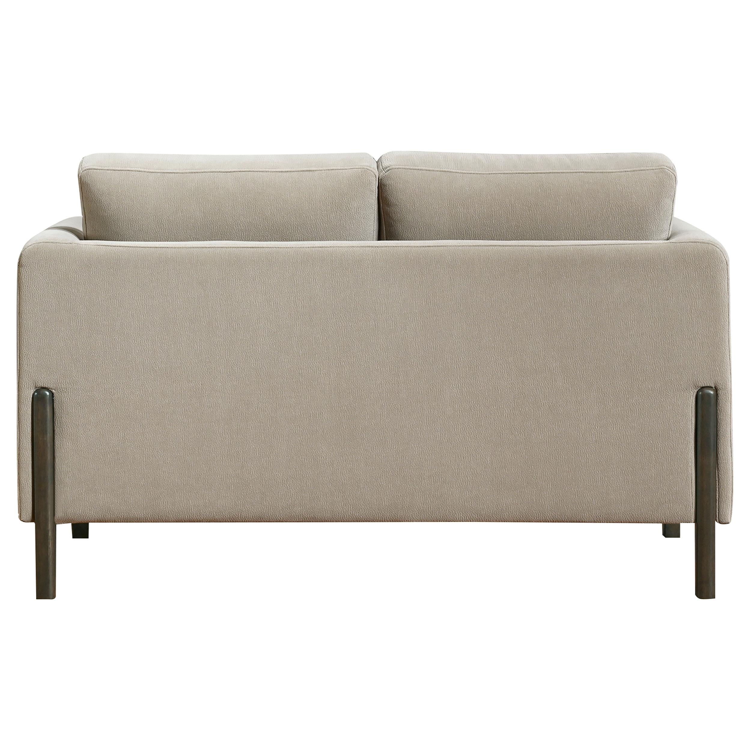  Coaster Furniture Islington 511102 Fabric Upholstered Panel Arm Loveseat - Taupe IMAGE 4
