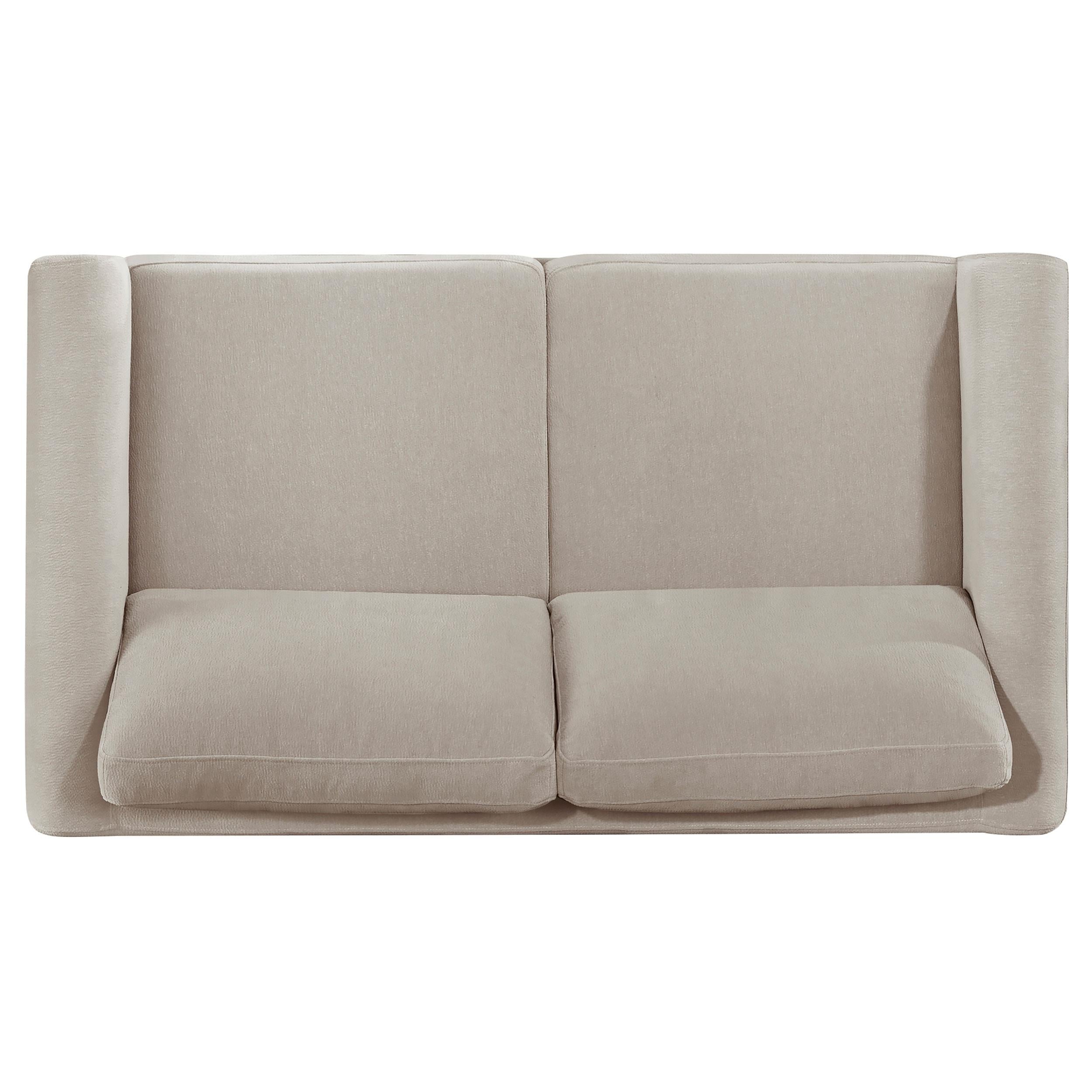  Coaster Furniture Islington 511102 Fabric Upholstered Panel Arm Loveseat - Taupe IMAGE 7