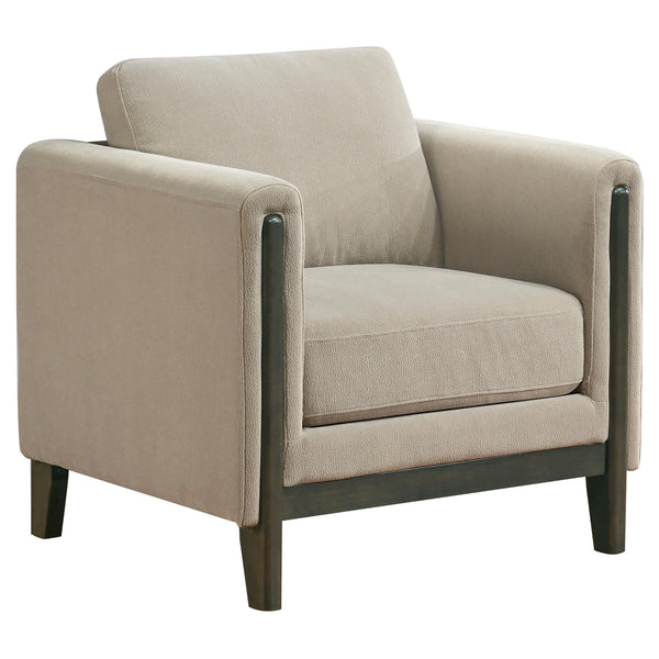 Coaster Furniture Islington 511103 Fabric Upholstered Panel Arm Accent Chair - Taupe