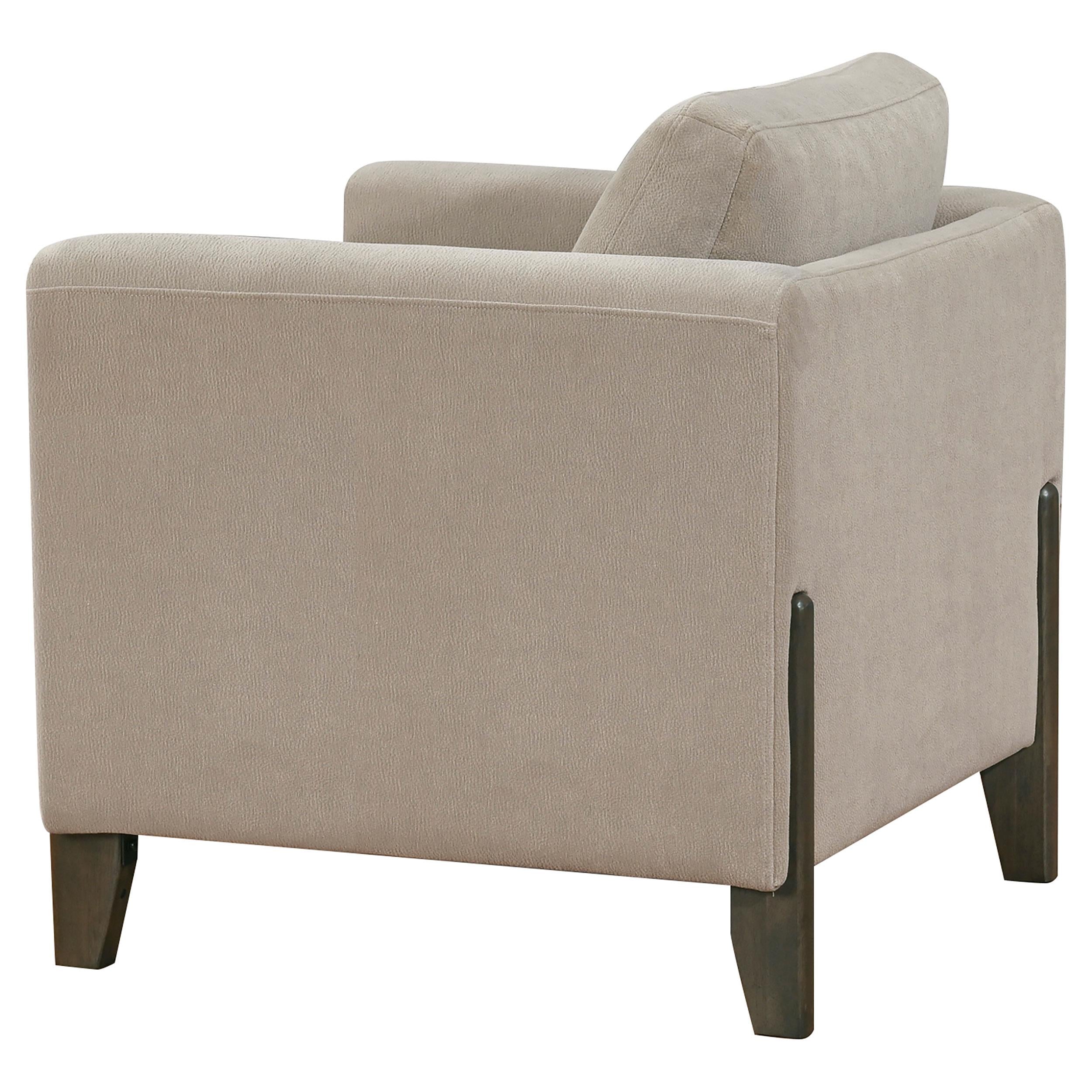  Coaster Furniture Islington 511103 Fabric Upholstered Panel Arm Accent Chair - Taupe IMAGE 2
