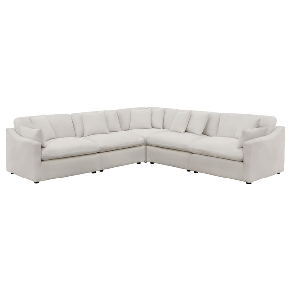 Coaster Furniture Hobson 551451-SETA 5-piece Upholstered Modular Sectional Sofa - Ivory
