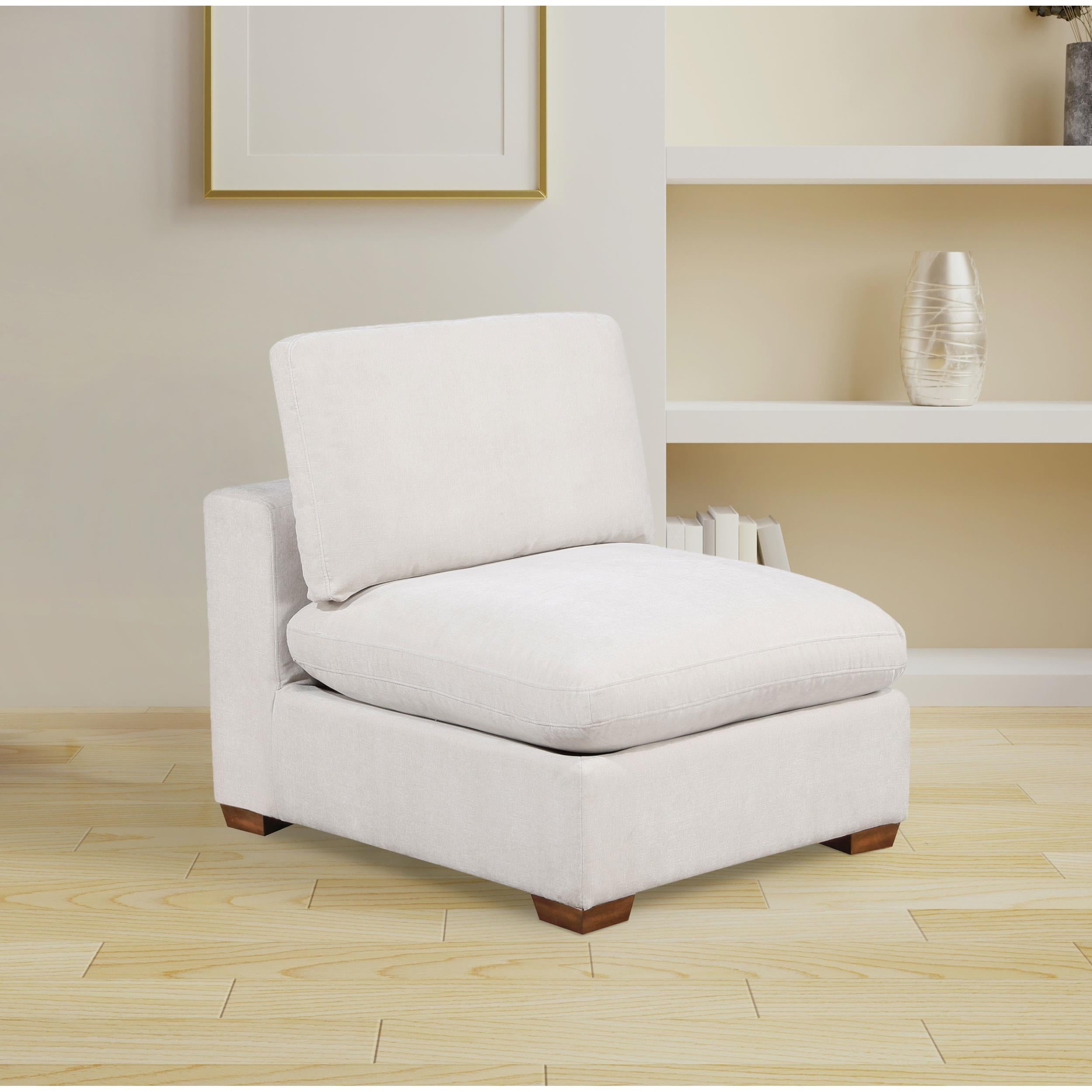  Coaster Furniture Lakeview 551461 Upholstered Armless Chair - Ivory IMAGE 4