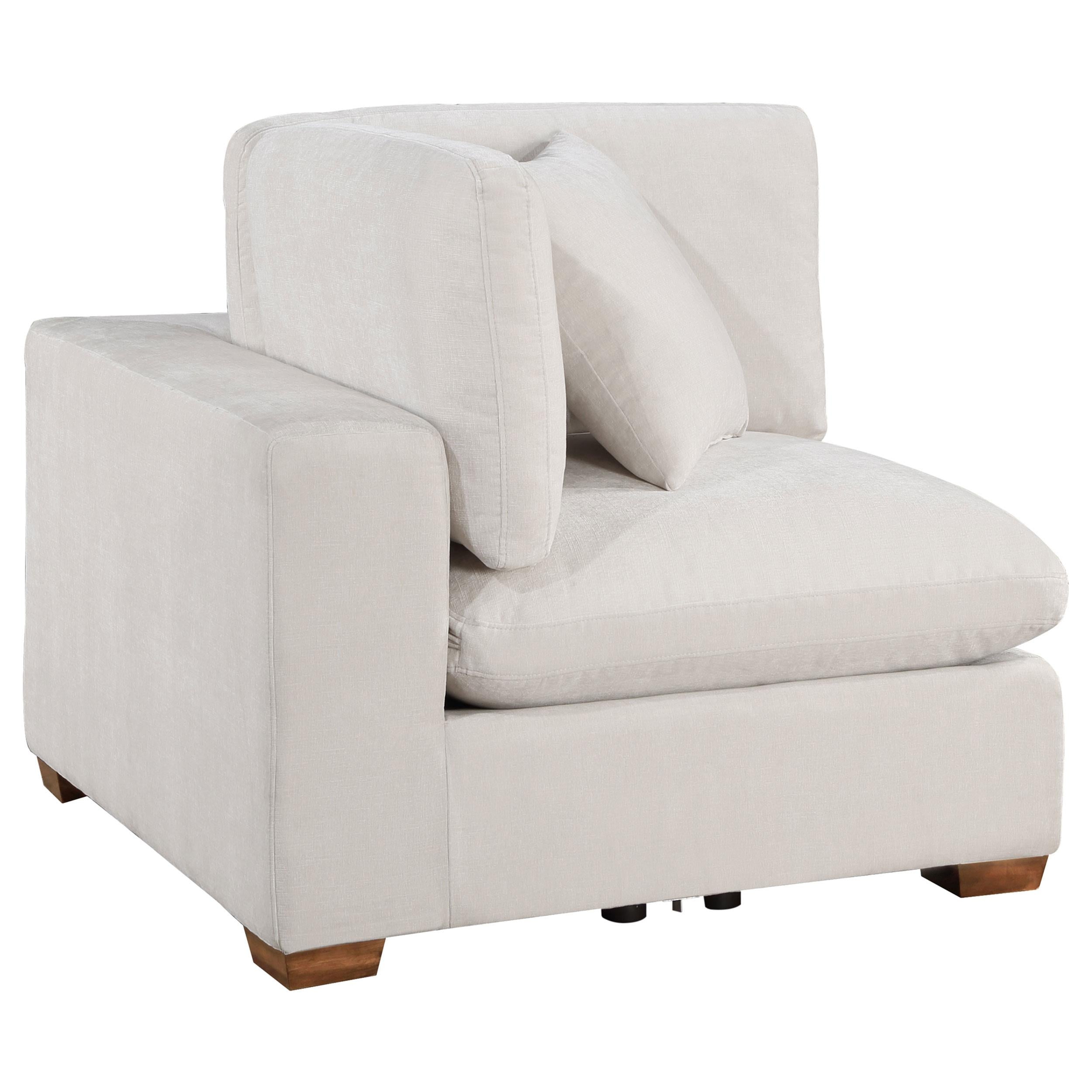  Coaster Furniture Lakeview 551462 Upholstered Corner Chair - Ivory IMAGE 1