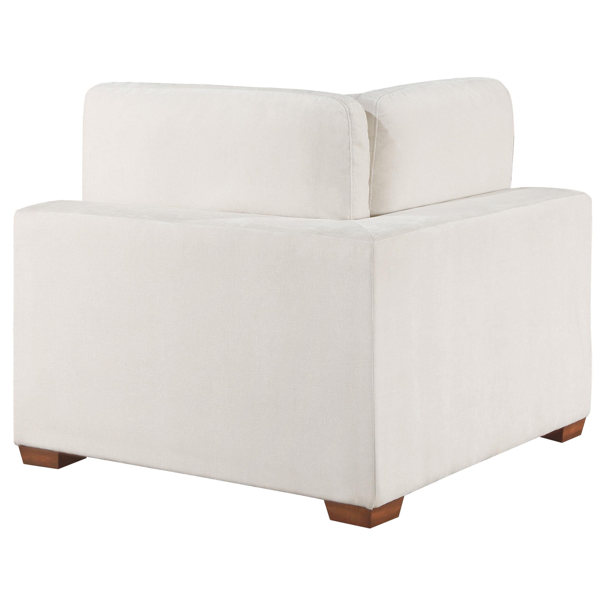  Coaster Furniture Lakeview 551462 Upholstered Corner Chair - Ivory IMAGE 2