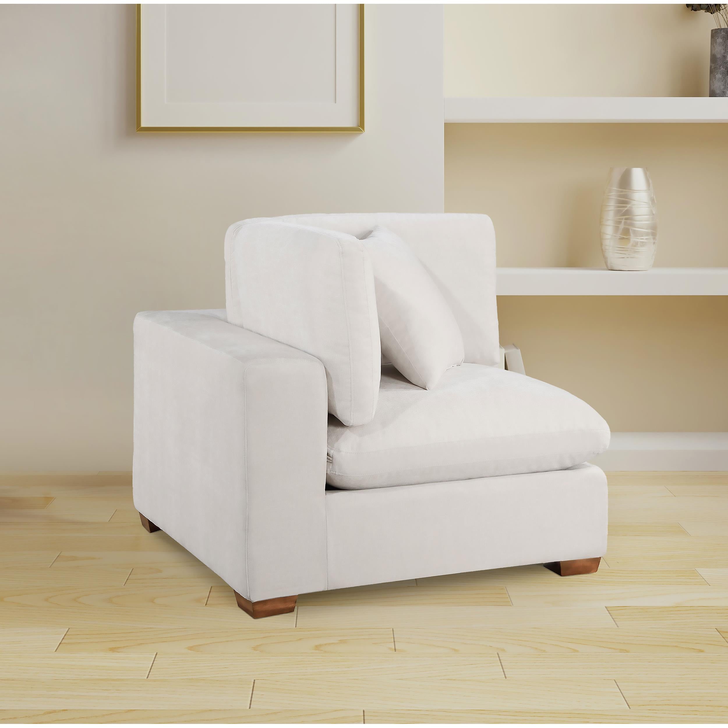  Coaster Furniture Lakeview 551462 Upholstered Corner Chair - Ivory IMAGE 4