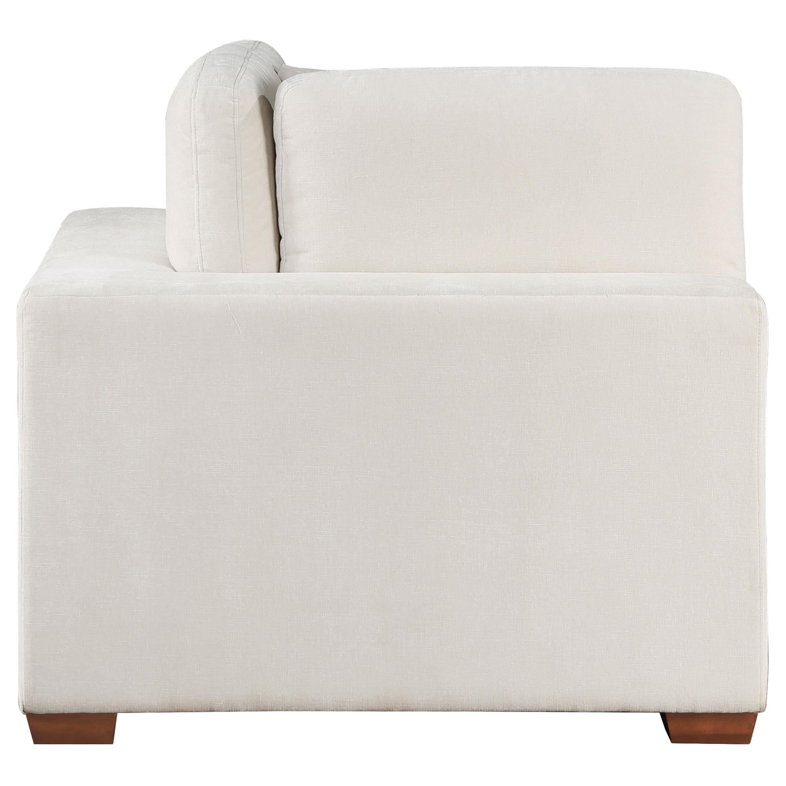  Coaster Furniture Lakeview 551462 Upholstered Corner Chair - Ivory IMAGE 5