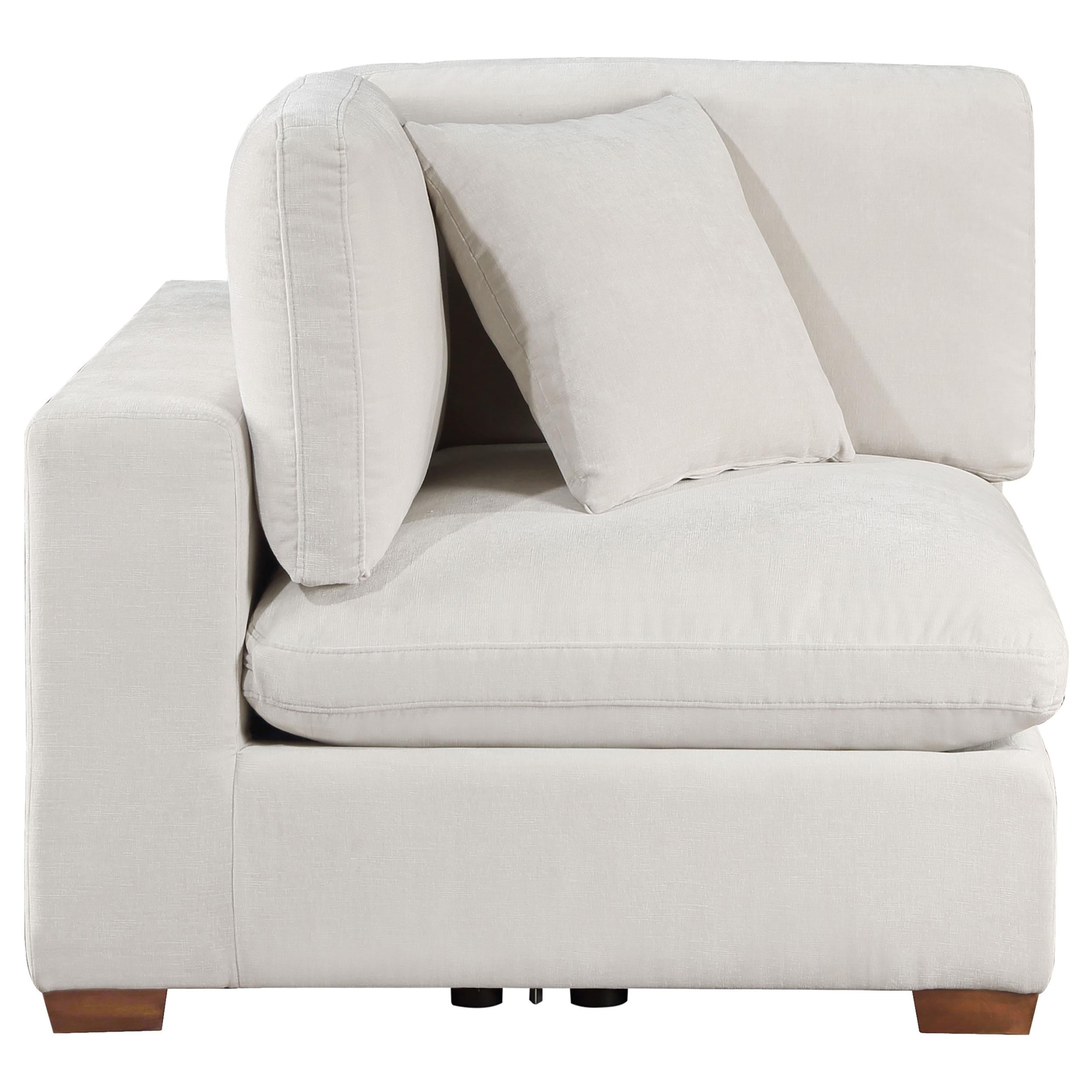 Coaster Furniture Lakeview 551462 Upholstered Corner Chair - Ivory IMAGE 7