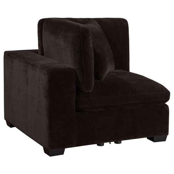 Coaster Furniture Lakeview 551465 Upholstered Corner Chair - Dark Chocolate