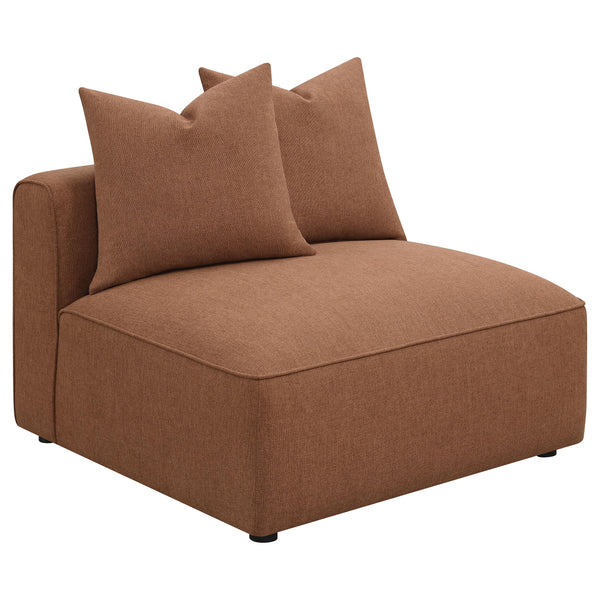 Coaster Furniture Jennifer 551591 Upholstered Armless Chair - Terracotta