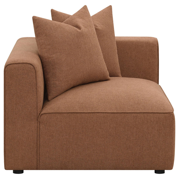 Coaster Furniture Jennifer 551592 Upholstered Corner Chair - Terracotta