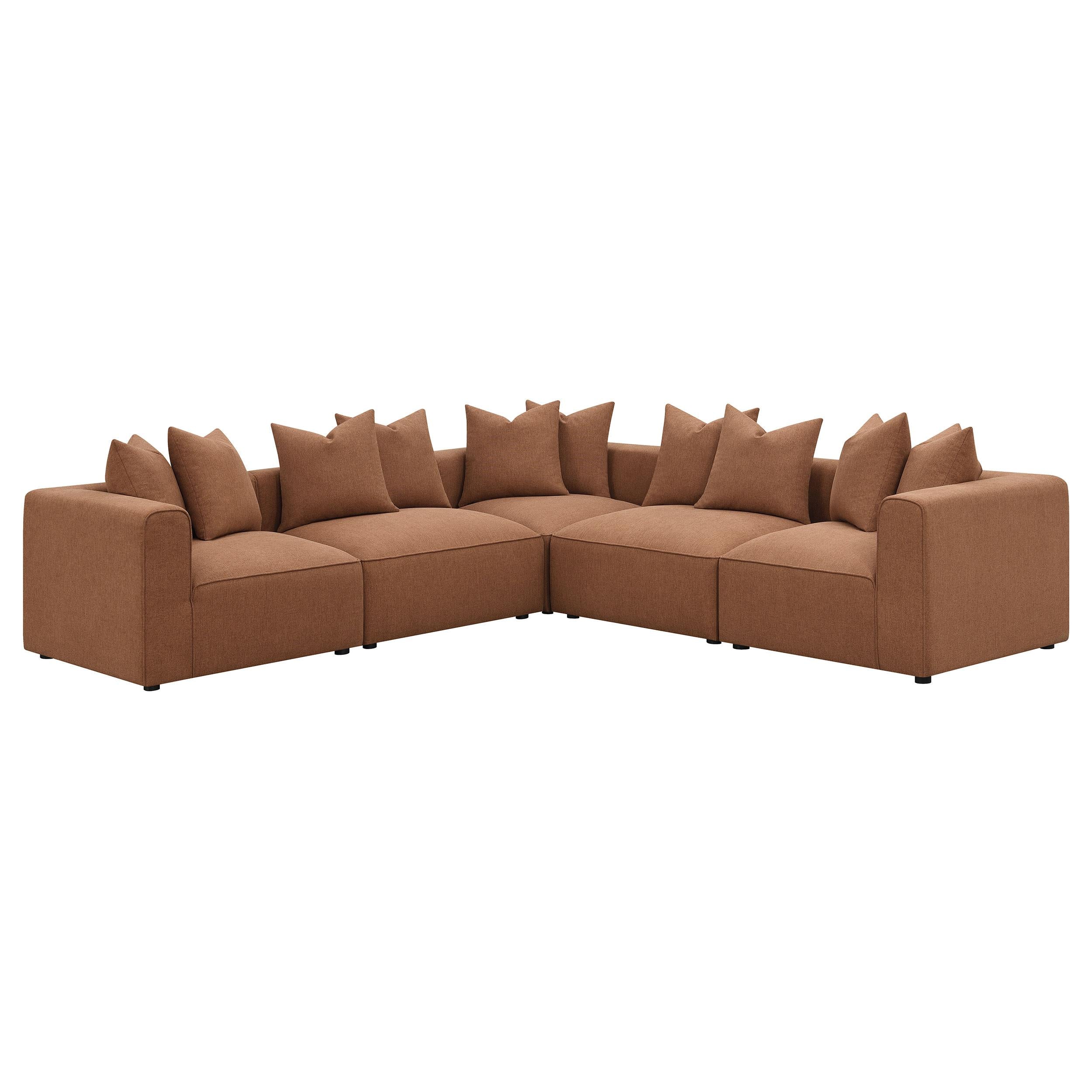  Coaster Furniture Jennifer 551592 Upholstered Corner Chair - Terracotta IMAGE 10