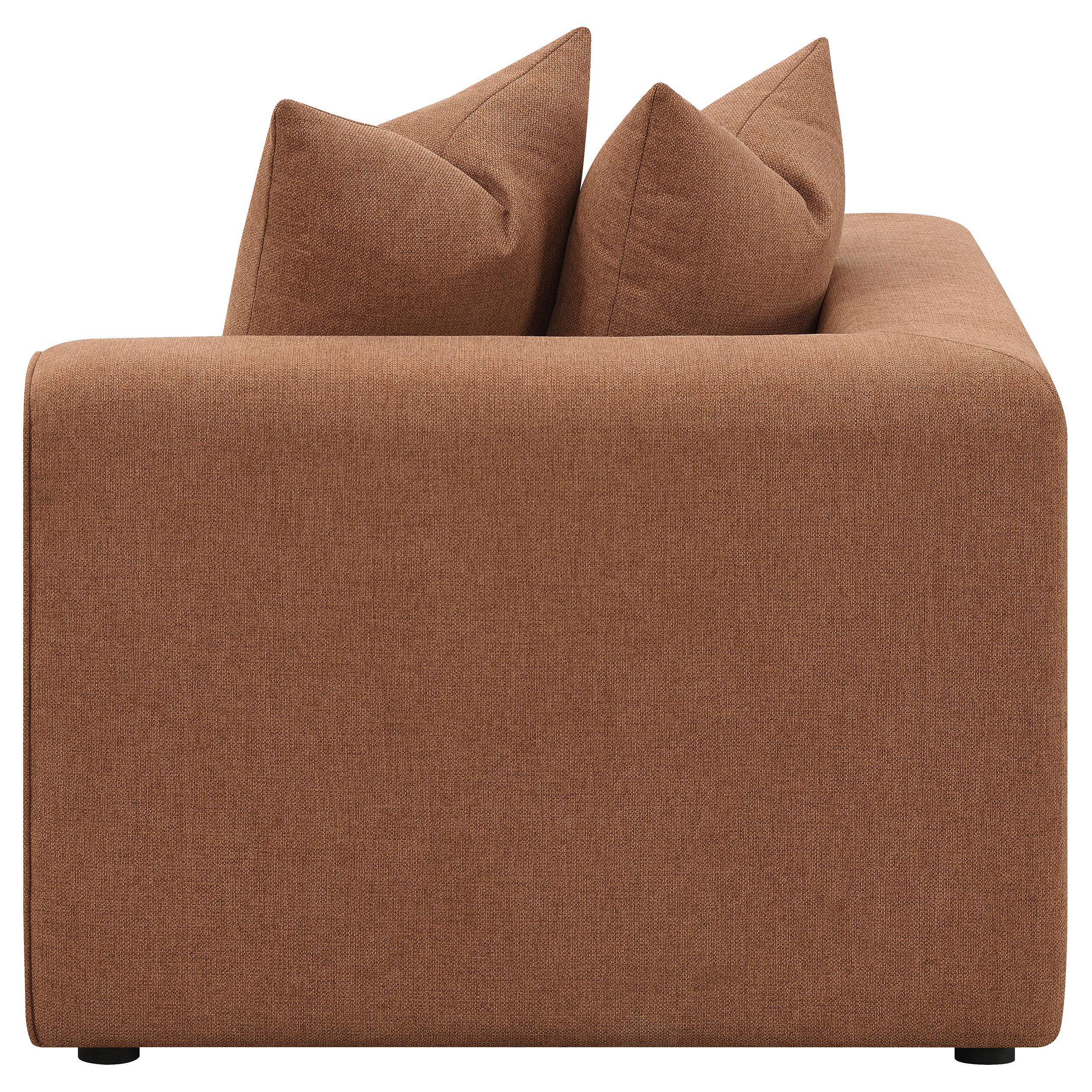  Coaster Furniture Jennifer 551592 Upholstered Corner Chair - Terracotta IMAGE 14