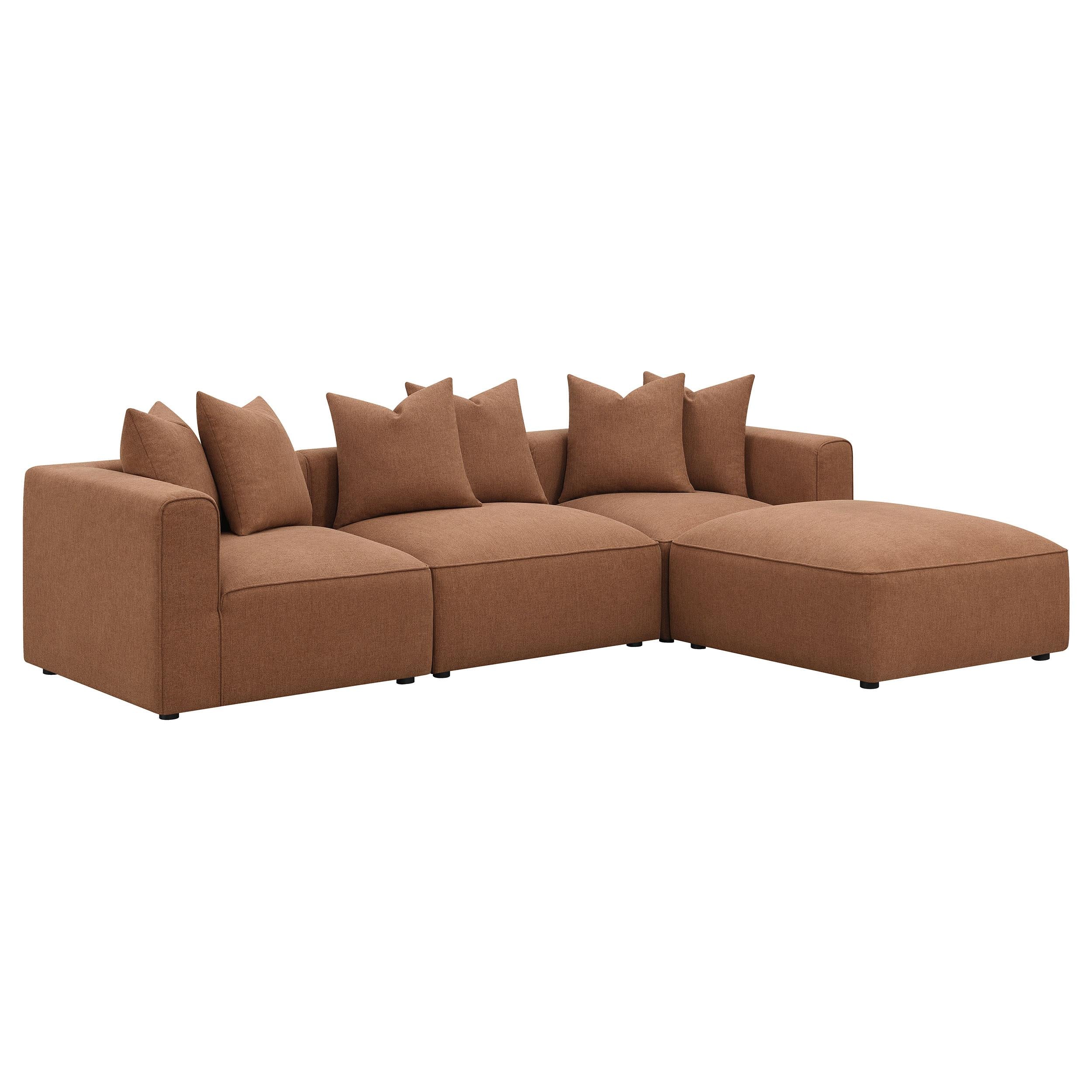  Coaster Furniture Jennifer 551592 Upholstered Corner Chair - Terracotta IMAGE 7