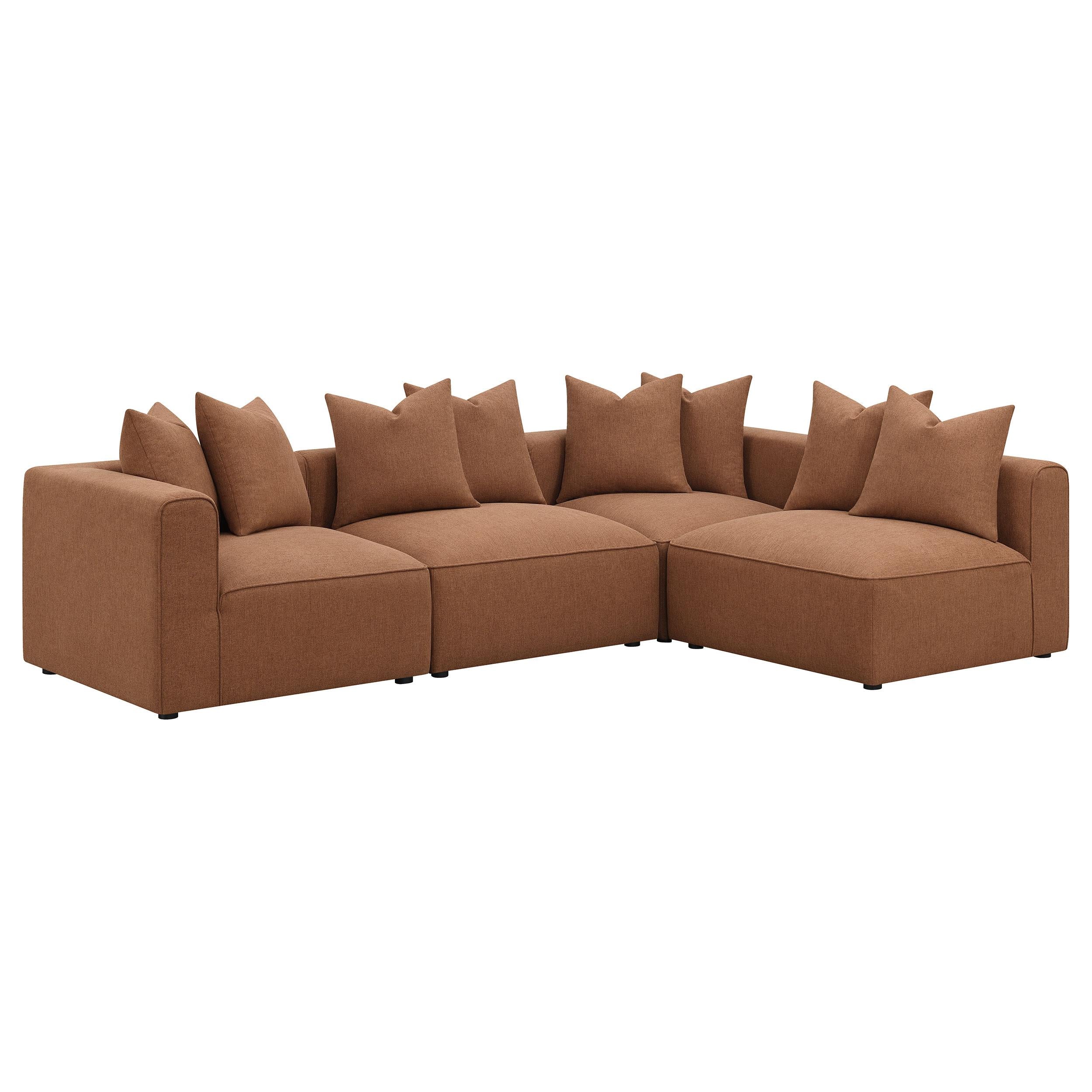  Coaster Furniture Jennifer 551592 Upholstered Corner Chair - Terracotta IMAGE 8