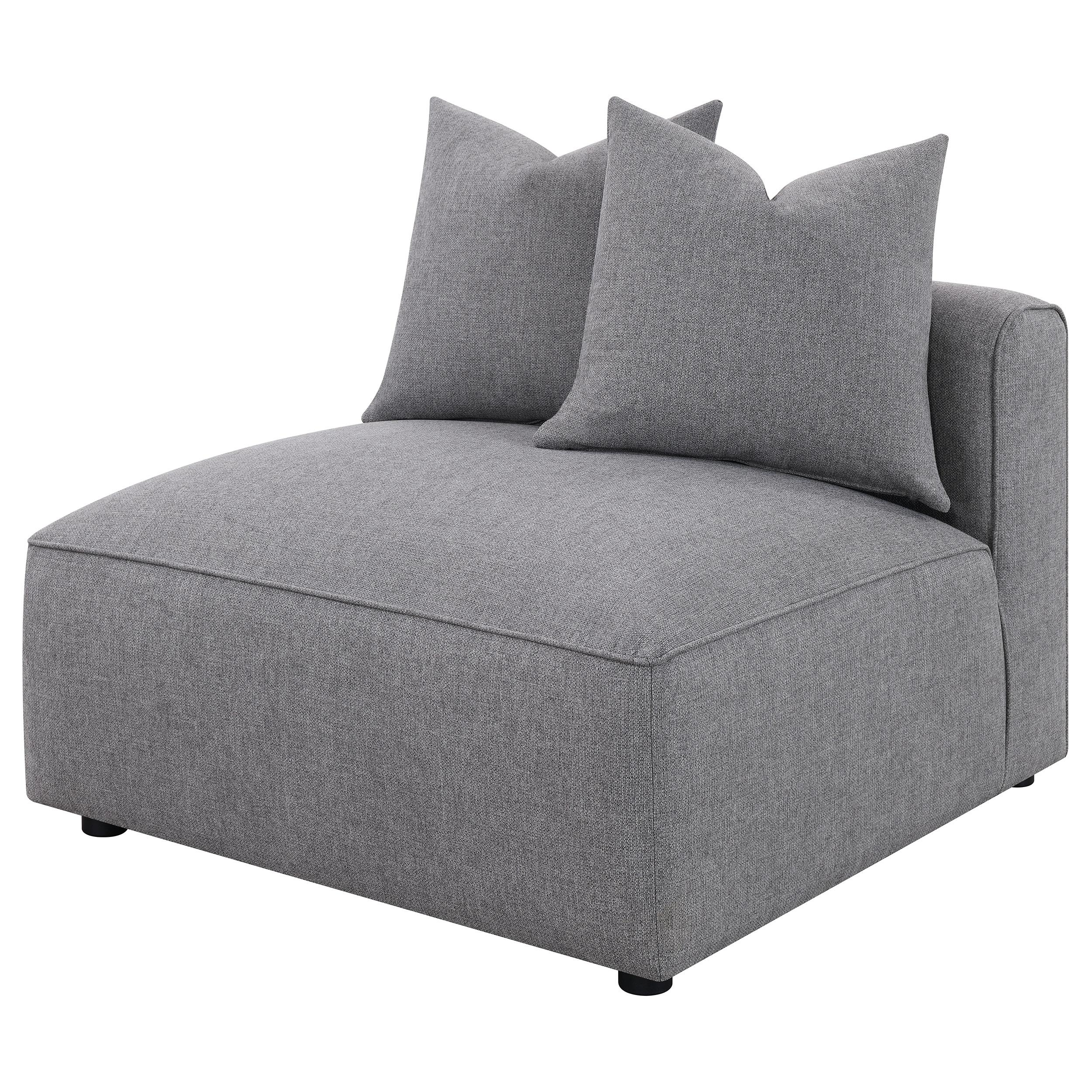  Coaster Furniture Jennifer 551594 Upholstered Armless Chair - Grey IMAGE 1