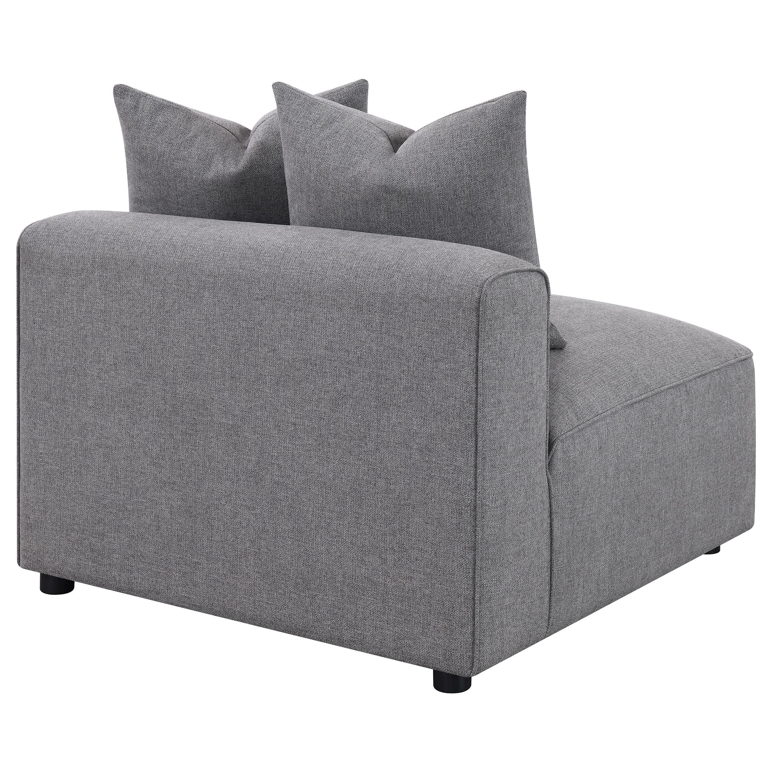  Coaster Furniture Jennifer 551594 Upholstered Armless Chair - Grey IMAGE 3