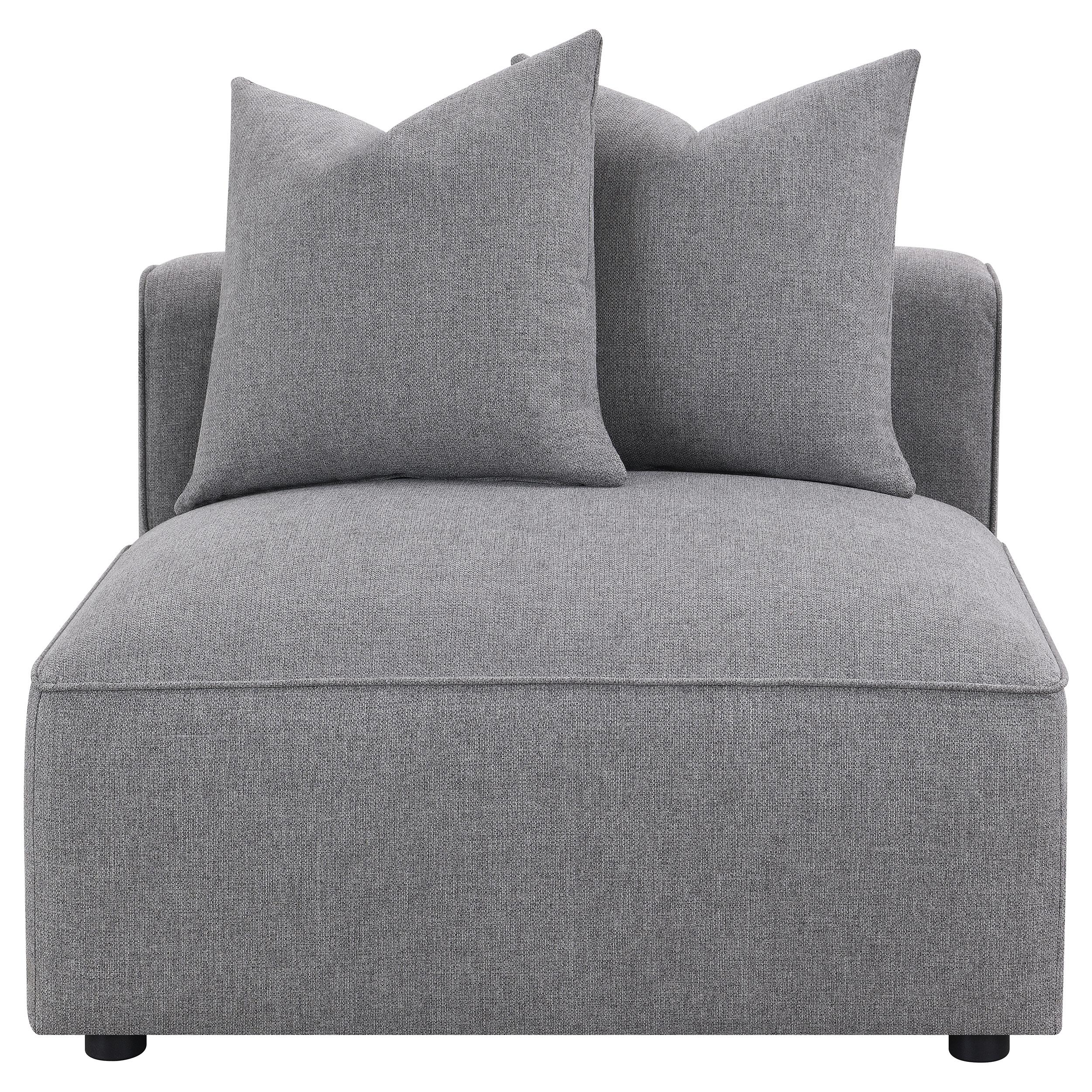  Coaster Furniture Jennifer 551594 Upholstered Armless Chair - Grey IMAGE 5