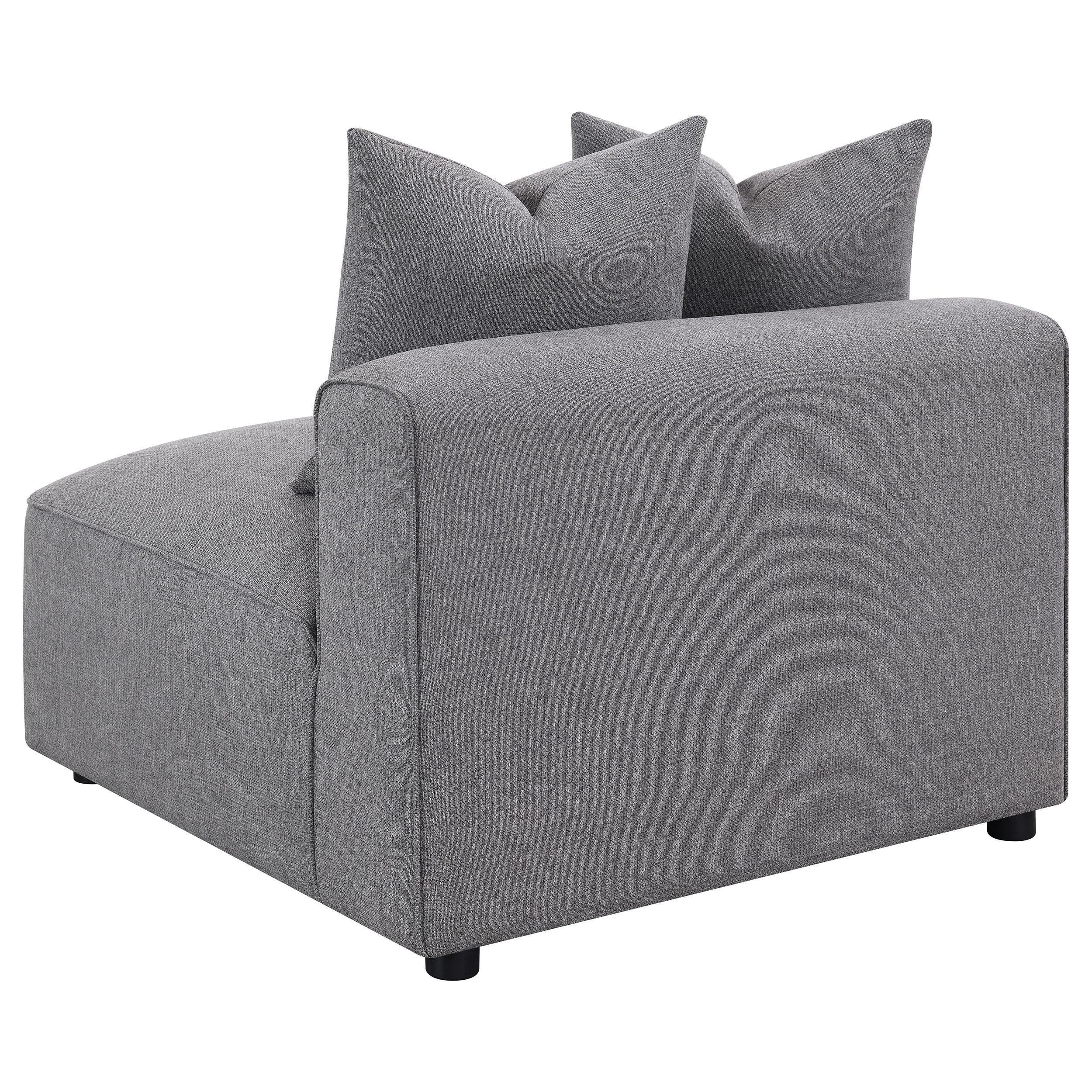  Coaster Furniture Jennifer 551594 Upholstered Armless Chair - Grey IMAGE 6