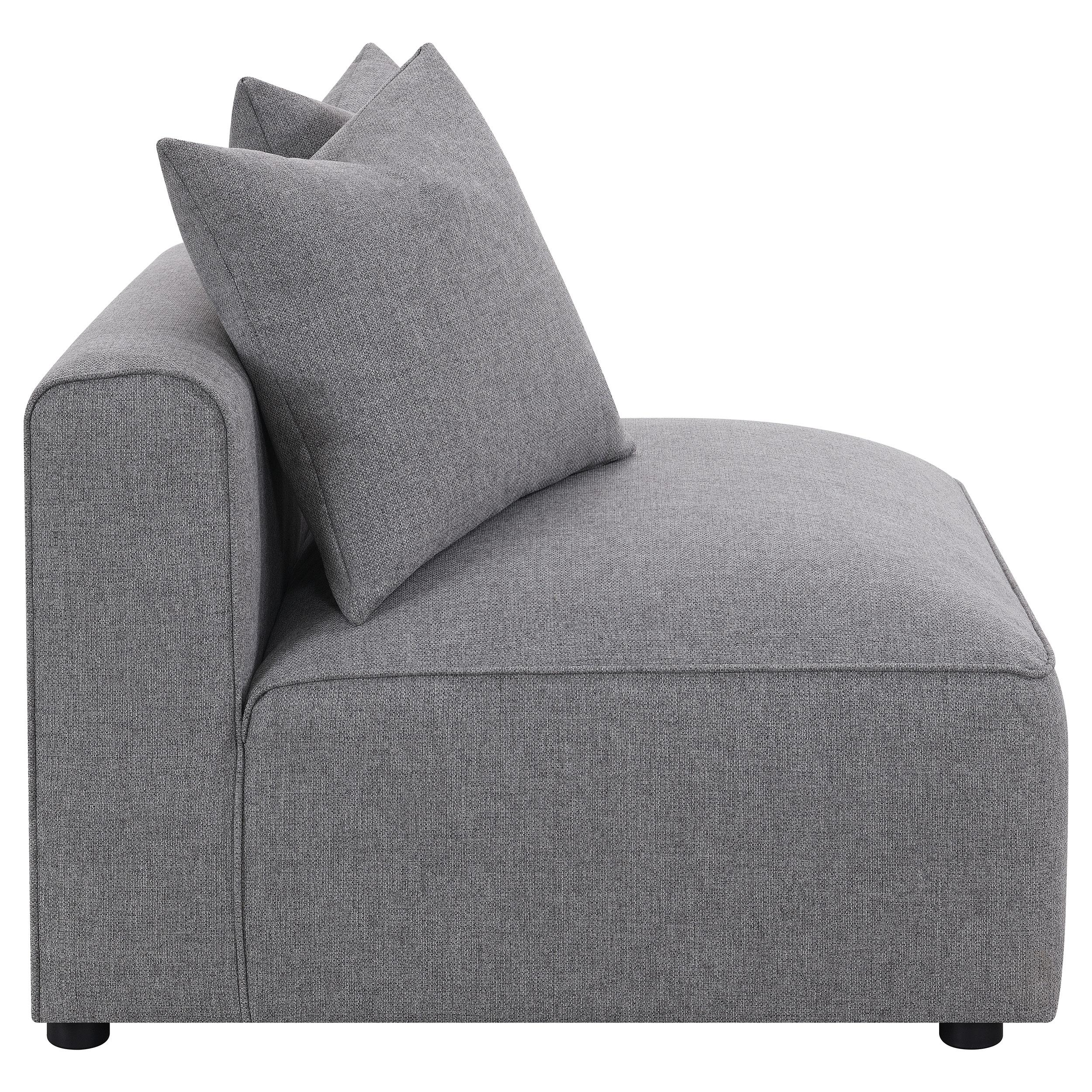  Coaster Furniture Jennifer 551594 Upholstered Armless Chair - Grey IMAGE 8