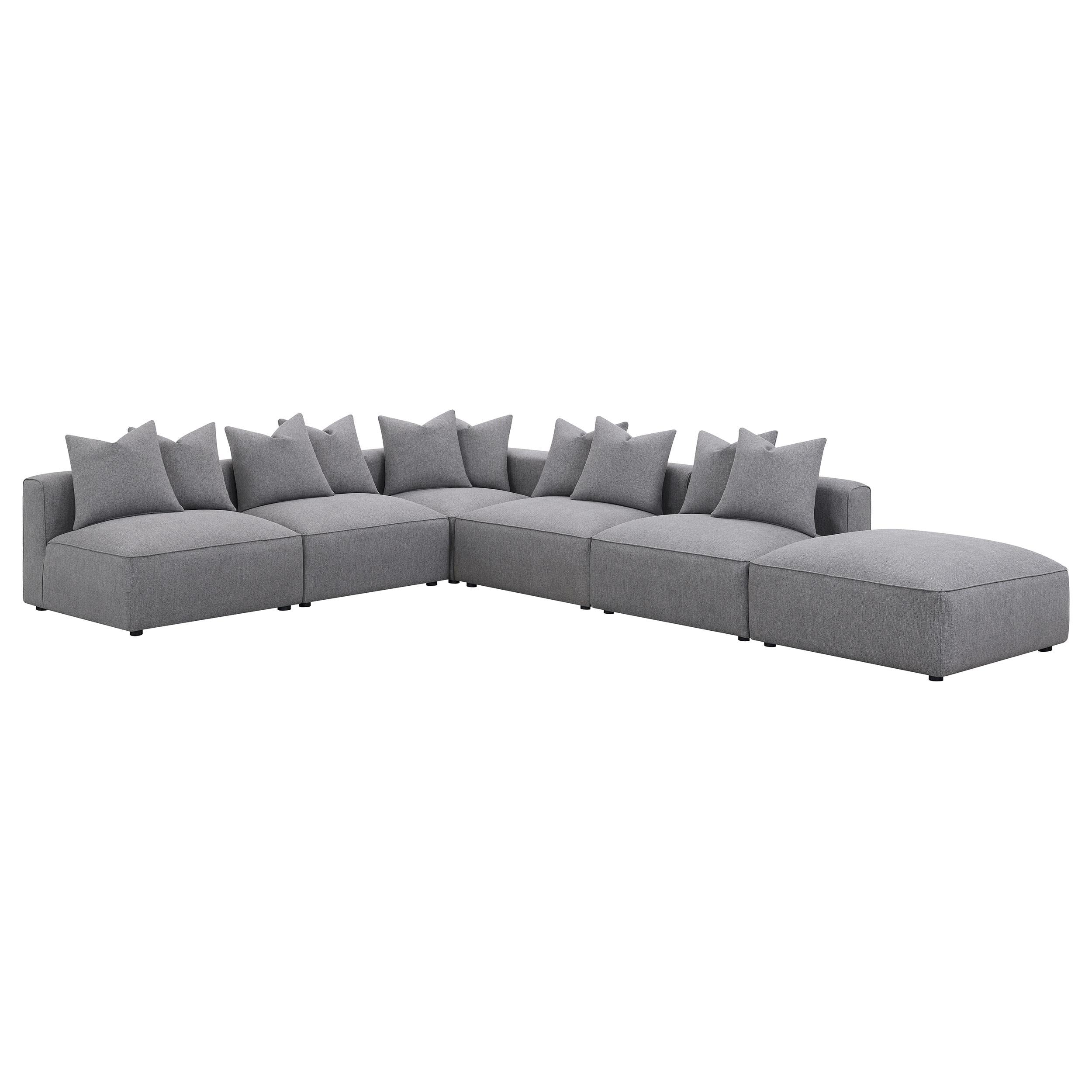  Coaster Furniture Jennifer 551595 Upholstered Corner Chair - Grey IMAGE 10