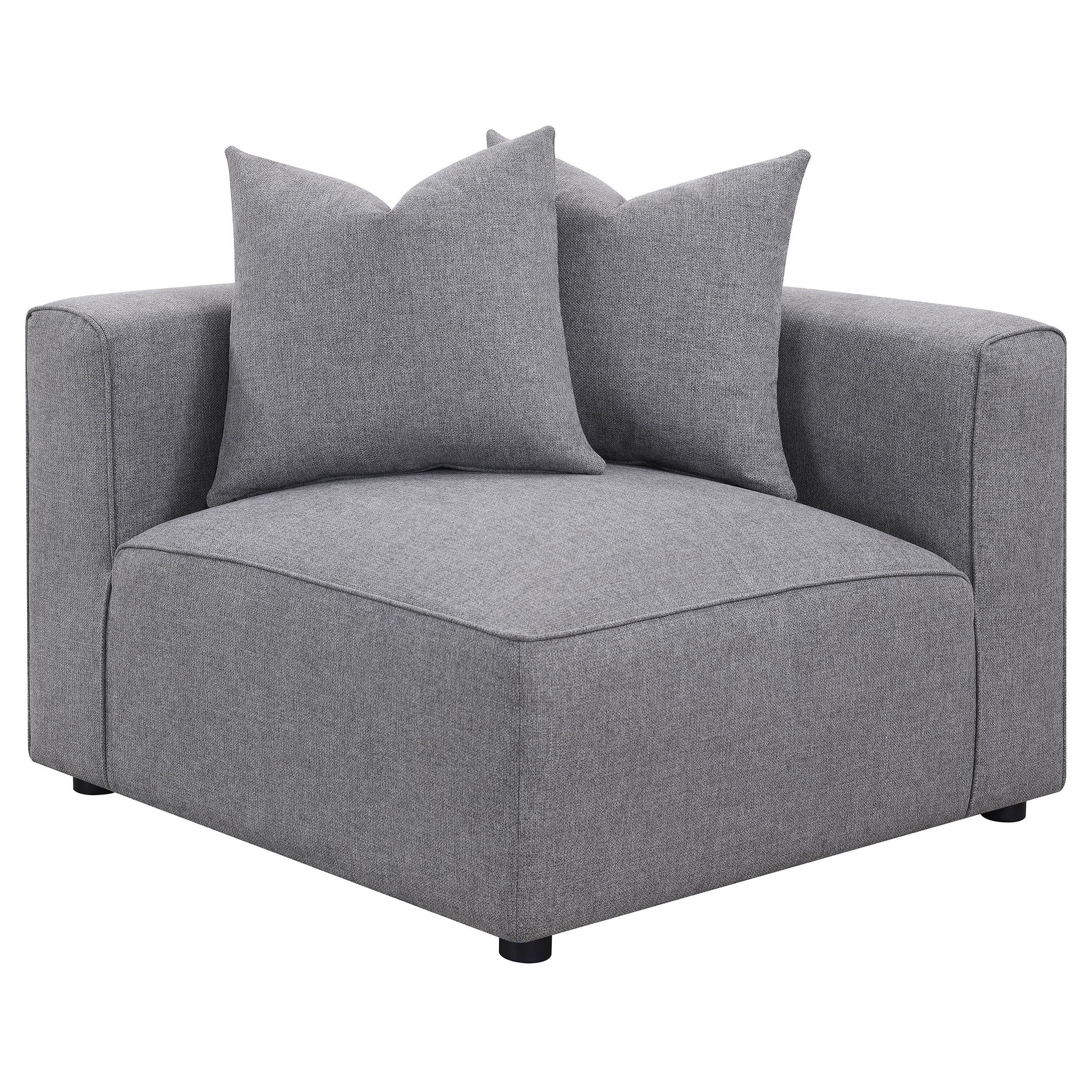  Coaster Furniture Jennifer 551595 Upholstered Corner Chair - Grey IMAGE 2