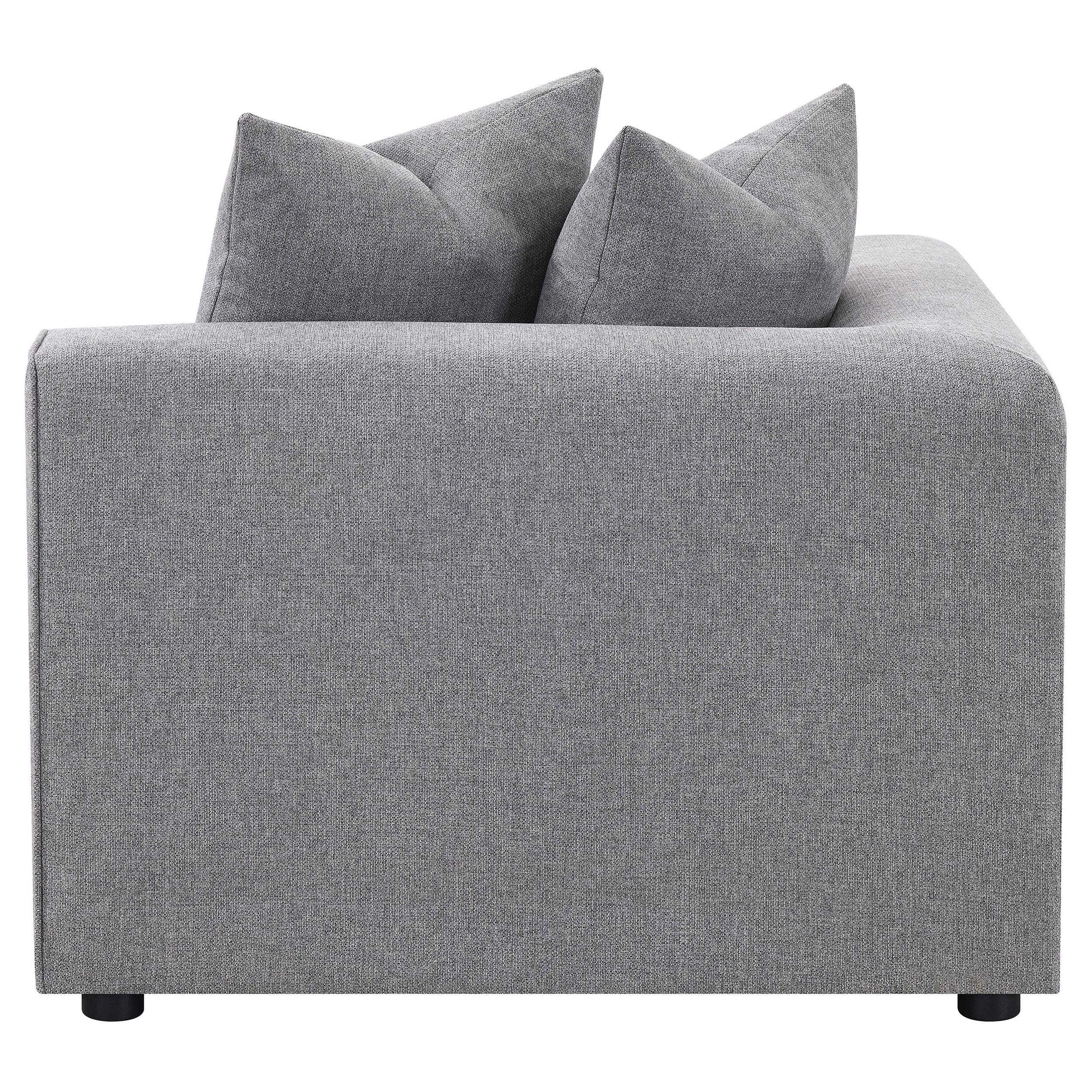  Coaster Furniture Jennifer 551595 Upholstered Corner Chair - Grey IMAGE 4