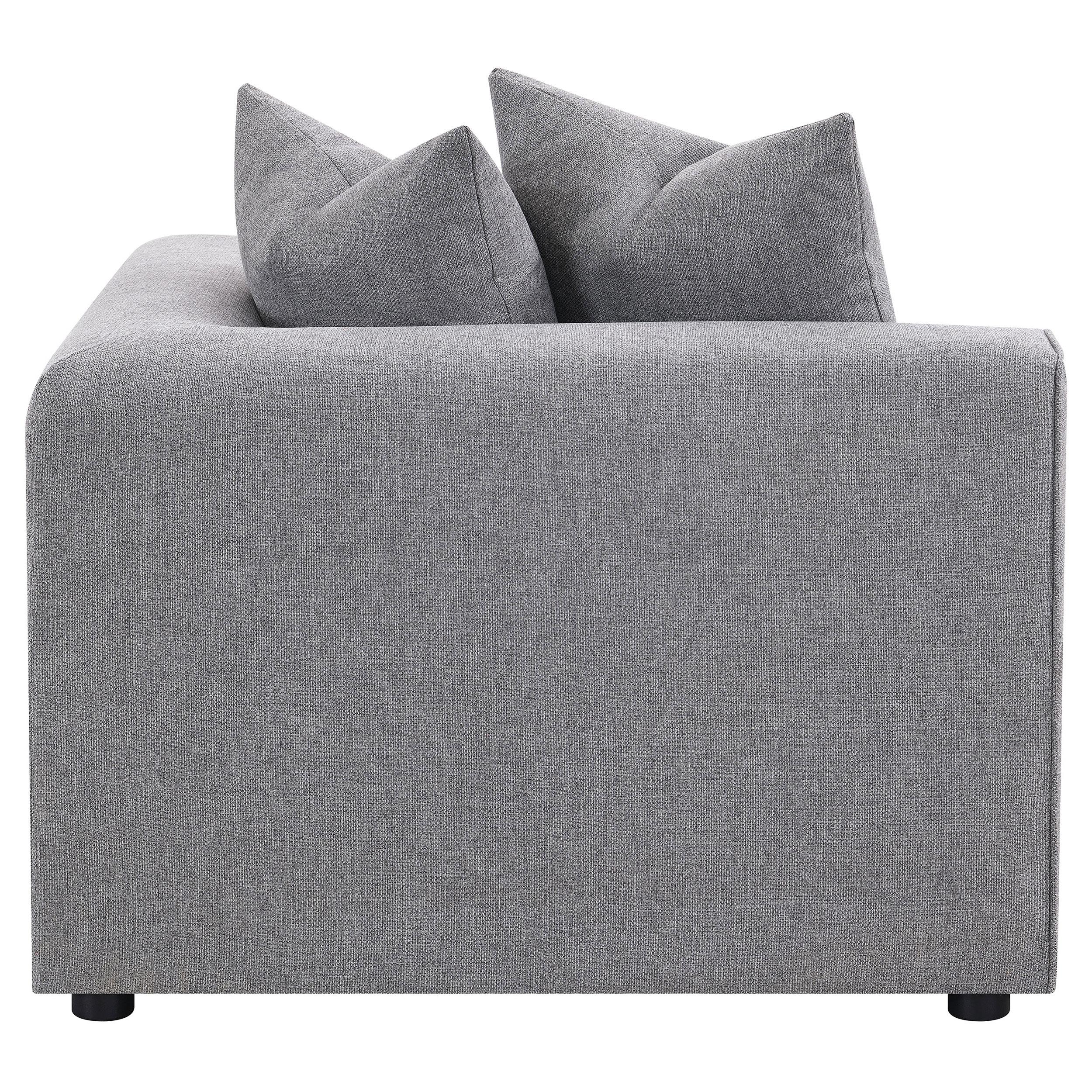  Coaster Furniture Jennifer 551595 Upholstered Corner Chair - Grey IMAGE 5
