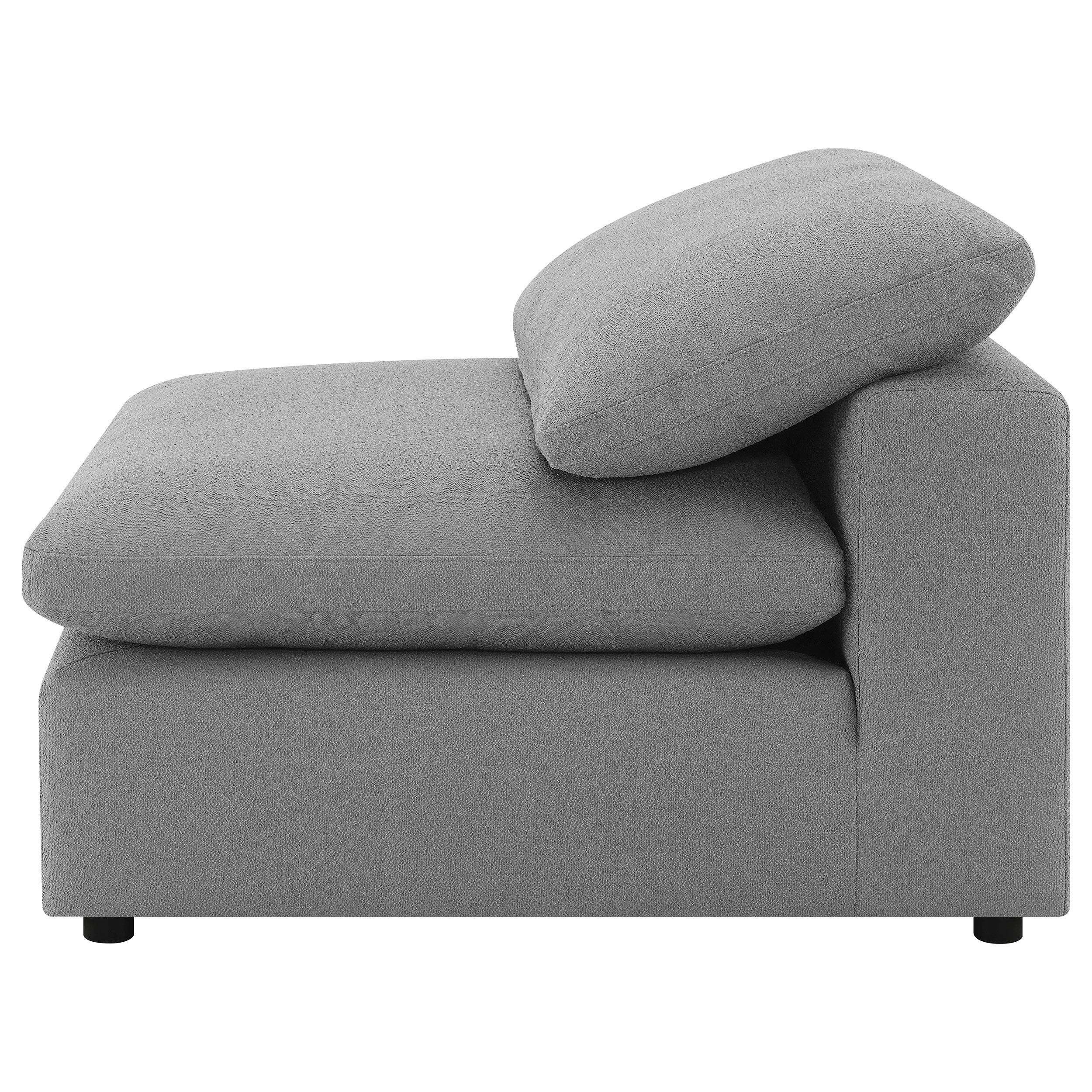  Coaster Furniture Raleigh 551754 Boucle Upholstered Armless Chair - Grey IMAGE 16