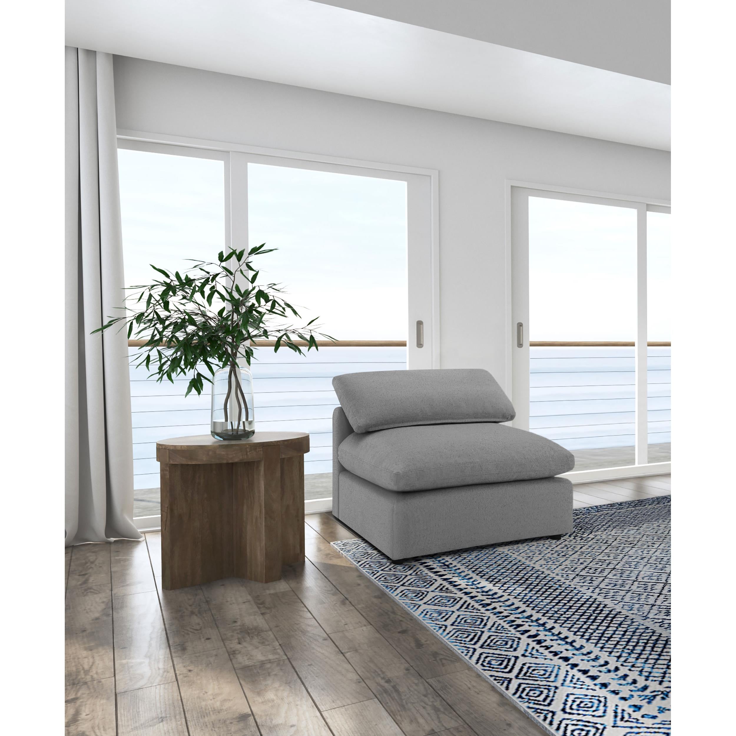  Coaster Furniture Raleigh 551754 Boucle Upholstered Armless Chair - Grey IMAGE 2