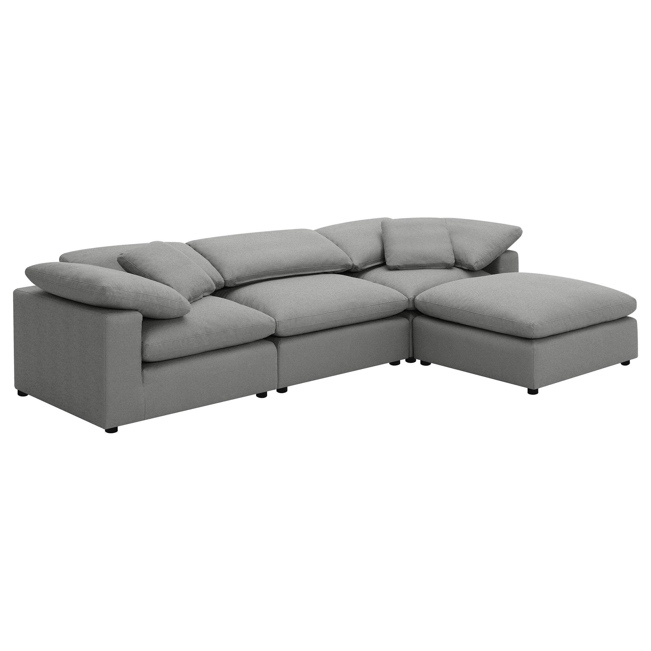  Coaster Furniture Raleigh 551754 Boucle Upholstered Armless Chair - Grey IMAGE 8