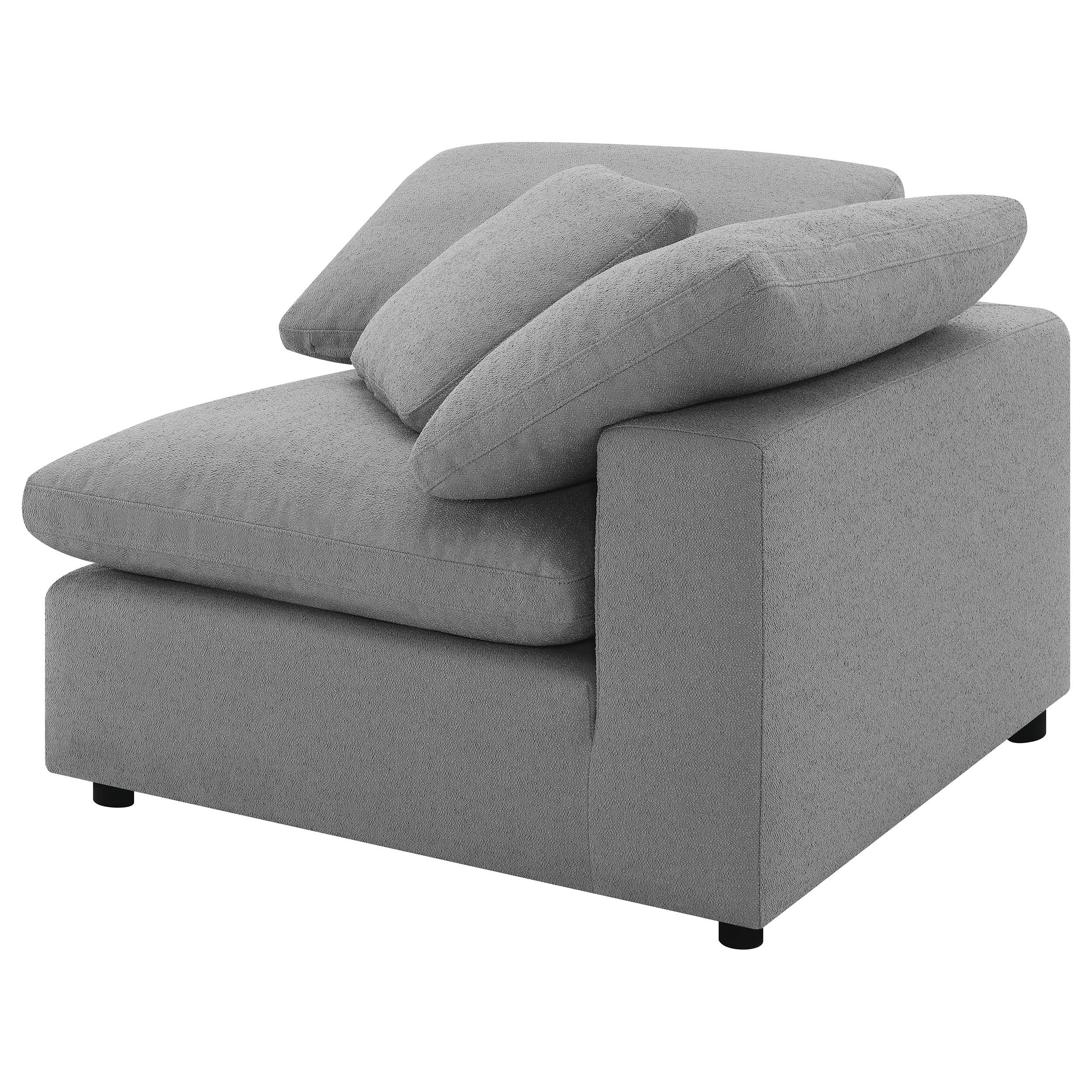  Coaster Furniture Raleigh 551755 Boucle Upholstered Corner Chair - Grey IMAGE 12