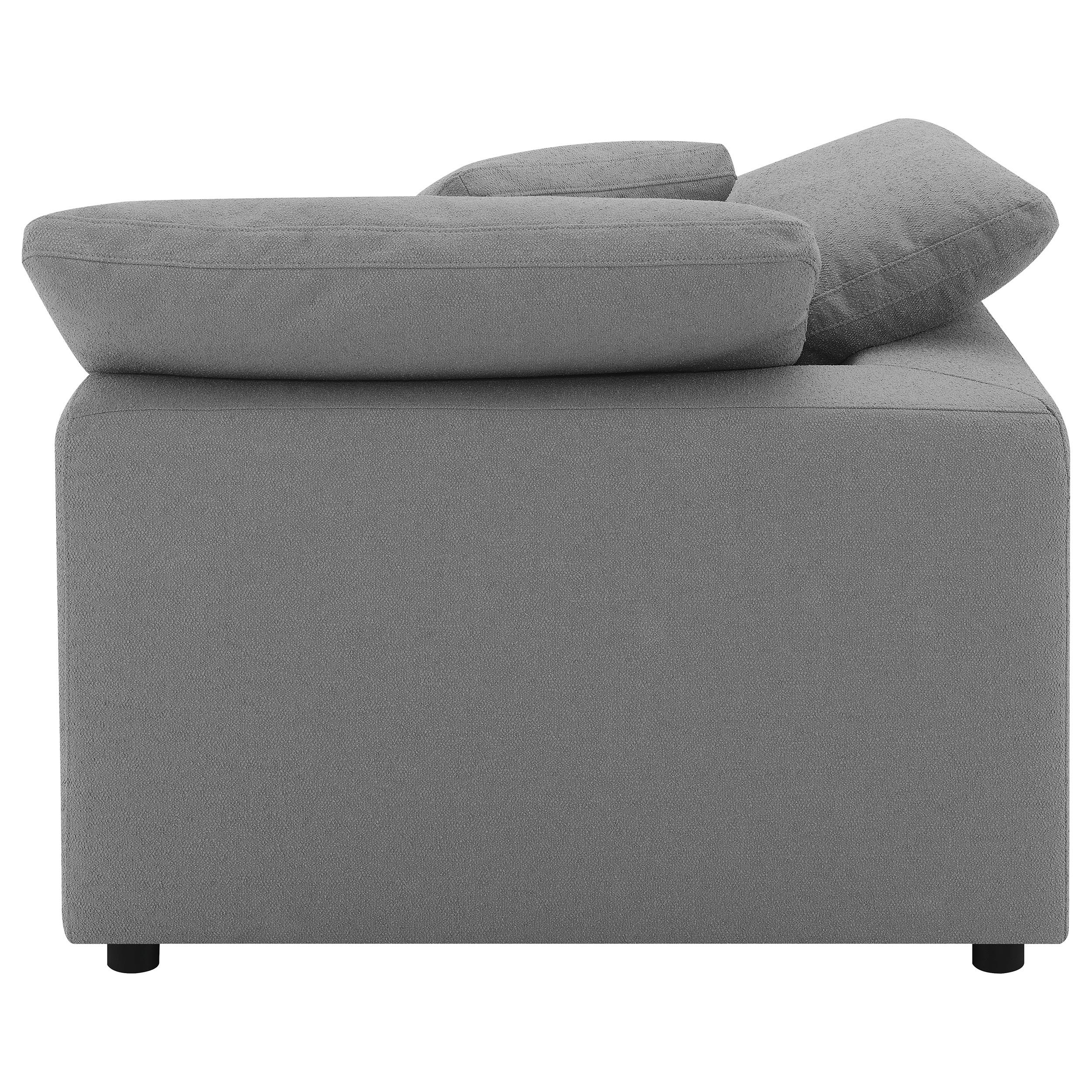  Coaster Furniture Raleigh 551755 Boucle Upholstered Corner Chair - Grey IMAGE 13