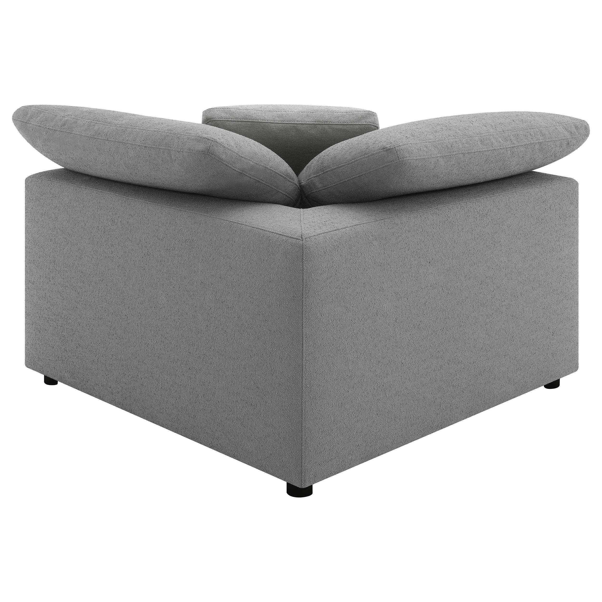  Coaster Furniture Raleigh 551755 Boucle Upholstered Corner Chair - Grey IMAGE 14