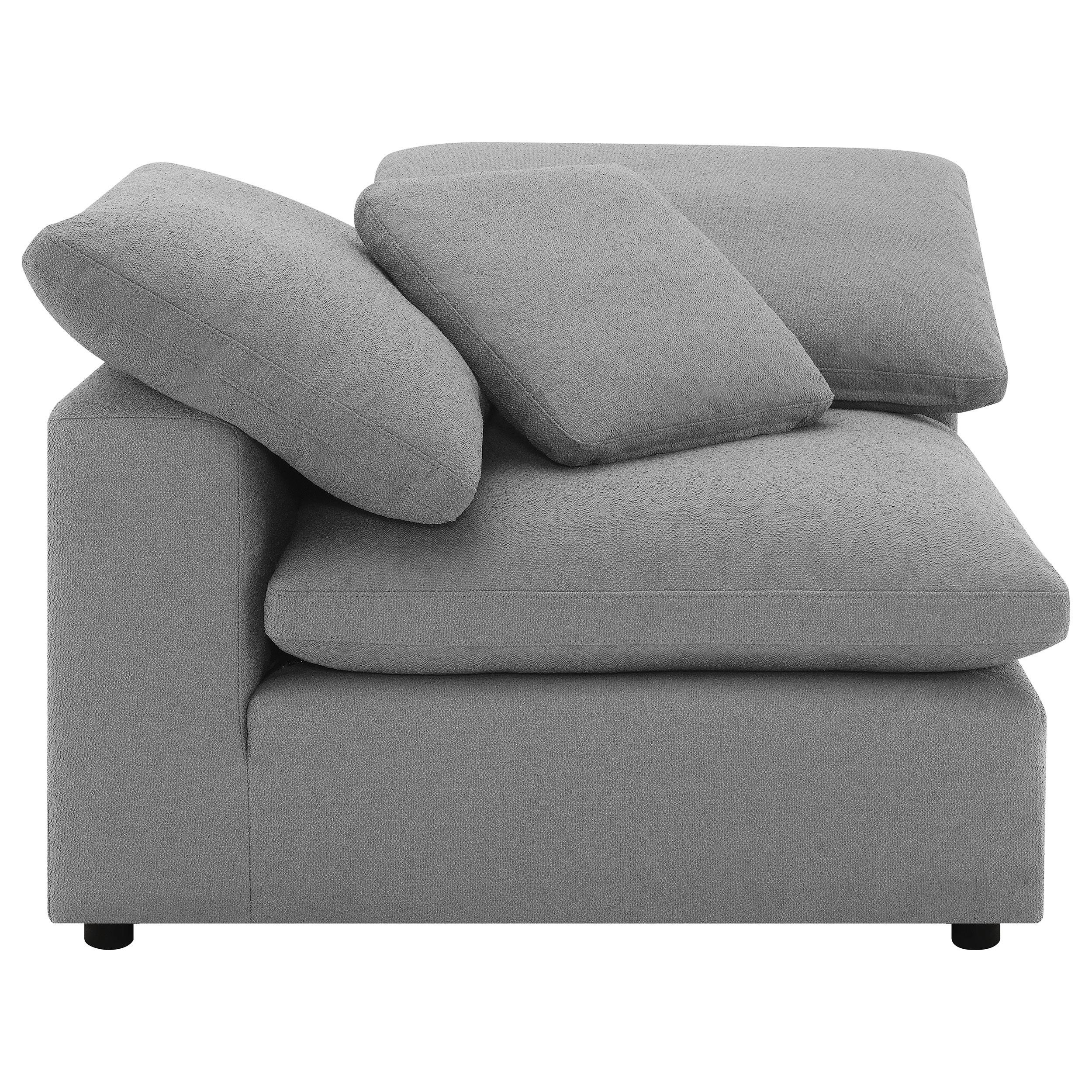  Coaster Furniture Raleigh 551755 Boucle Upholstered Corner Chair - Grey IMAGE 7