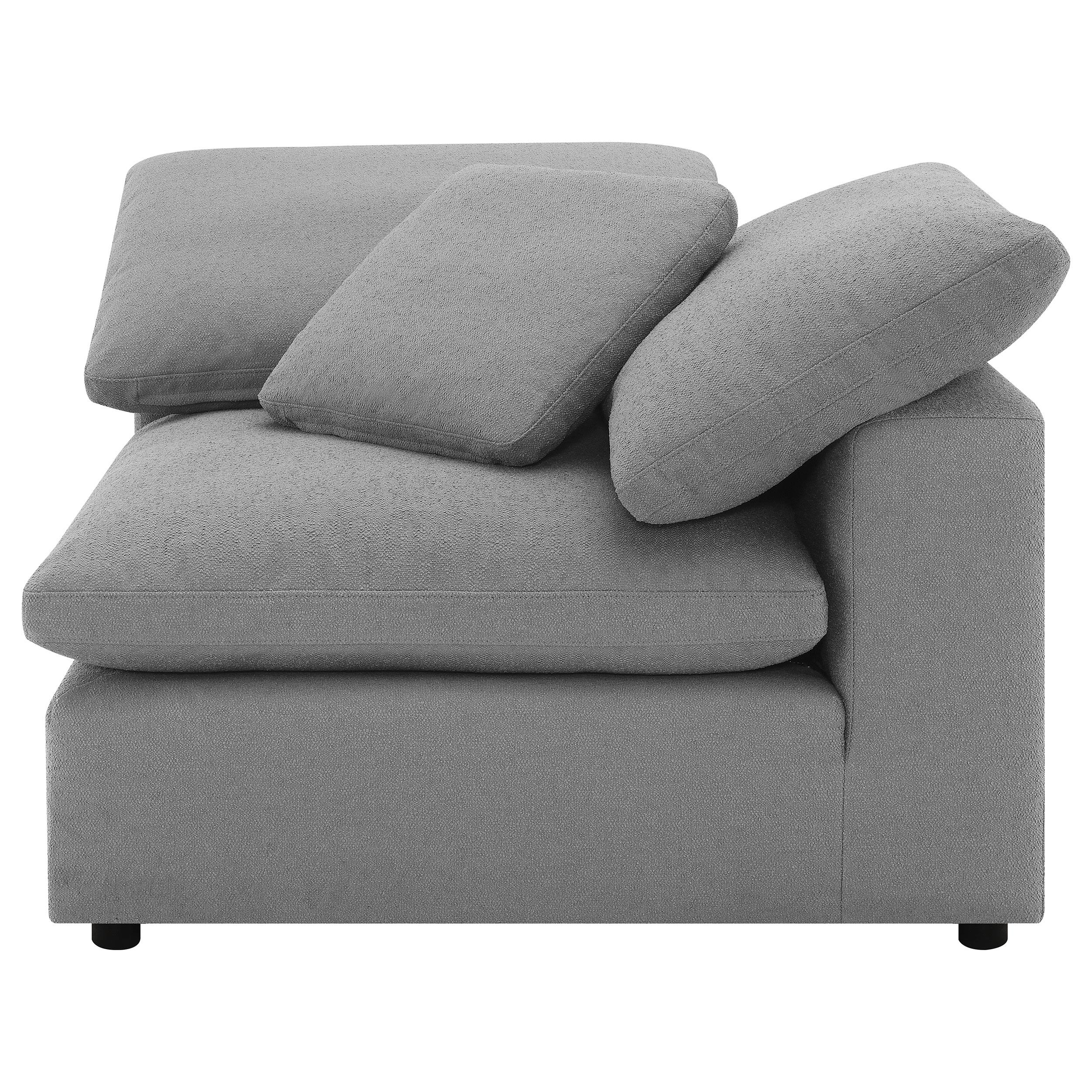  Coaster Furniture Raleigh 551755 Boucle Upholstered Corner Chair - Grey IMAGE 8