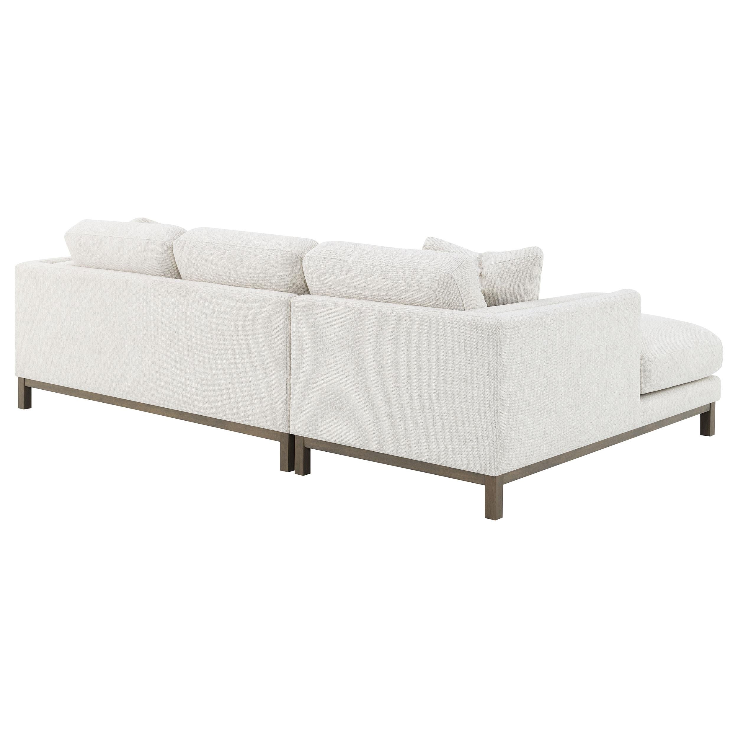  Coaster Furniture Geneva 551777 Boucle Upholstered Sectional Chaise Sofa - Sand IMAGE 15