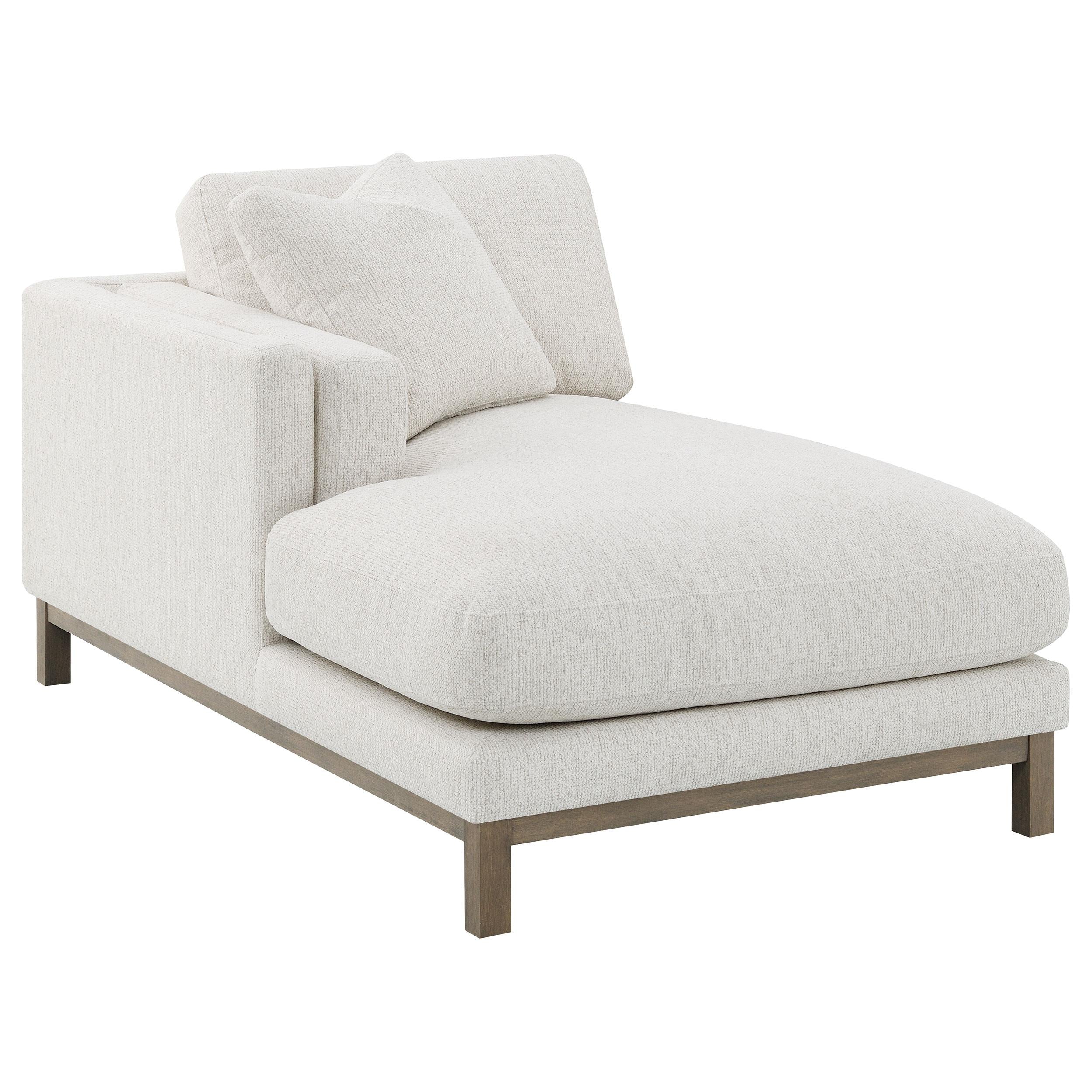  Coaster Furniture Geneva 551777 Boucle Upholstered Sectional Chaise Sofa - Sand IMAGE 2