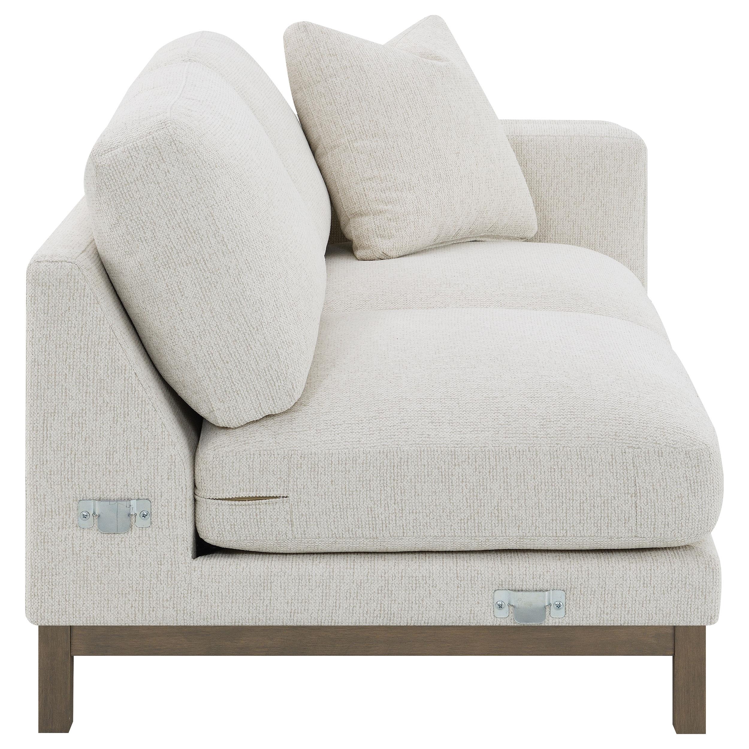  Coaster Furniture Geneva 551777 Boucle Upholstered Sectional Chaise Sofa - Sand IMAGE 20