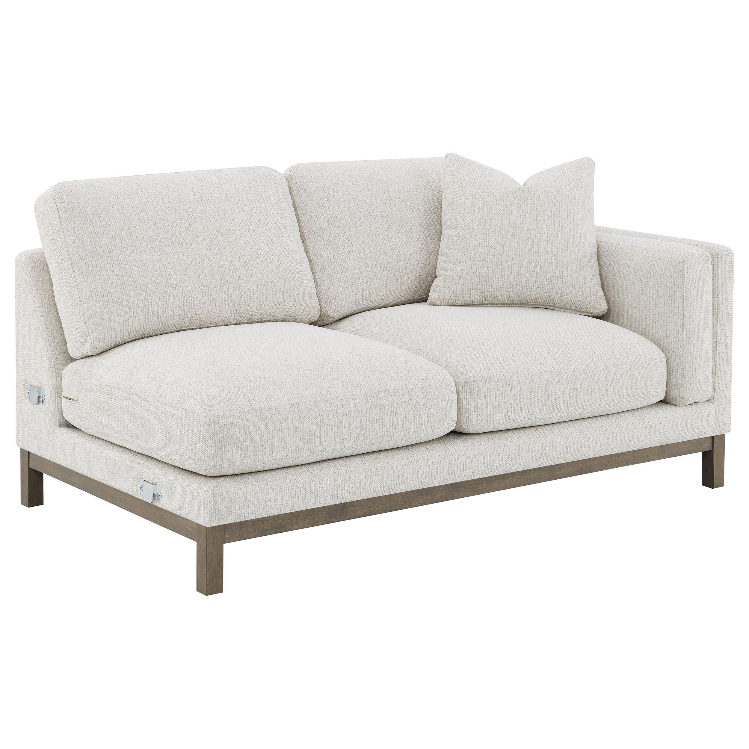  Coaster Furniture Geneva 551777 Boucle Upholstered Sectional Chaise Sofa - Sand IMAGE 3