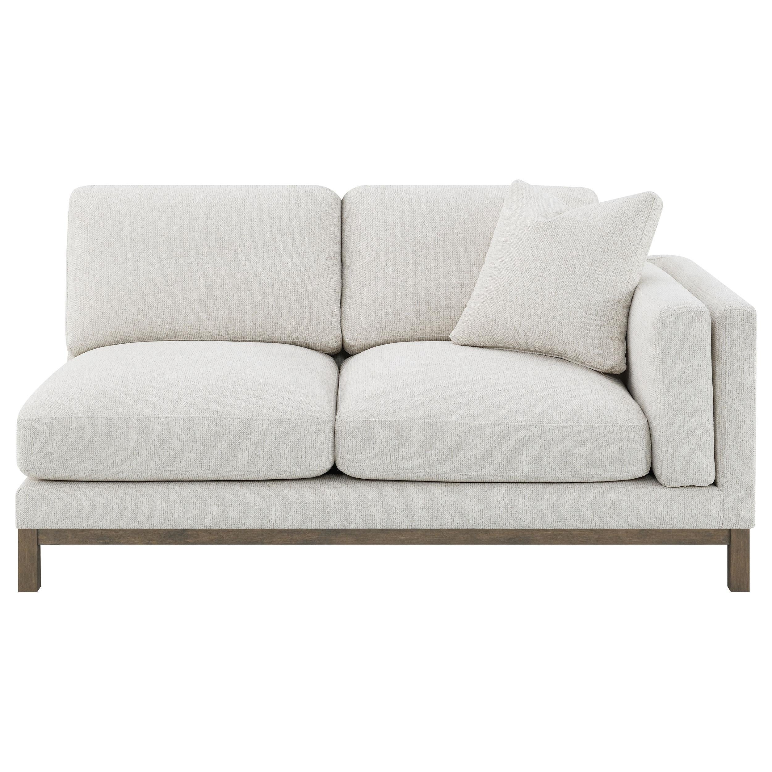  Coaster Furniture Geneva 551777 Boucle Upholstered Sectional Chaise Sofa - Sand IMAGE 6