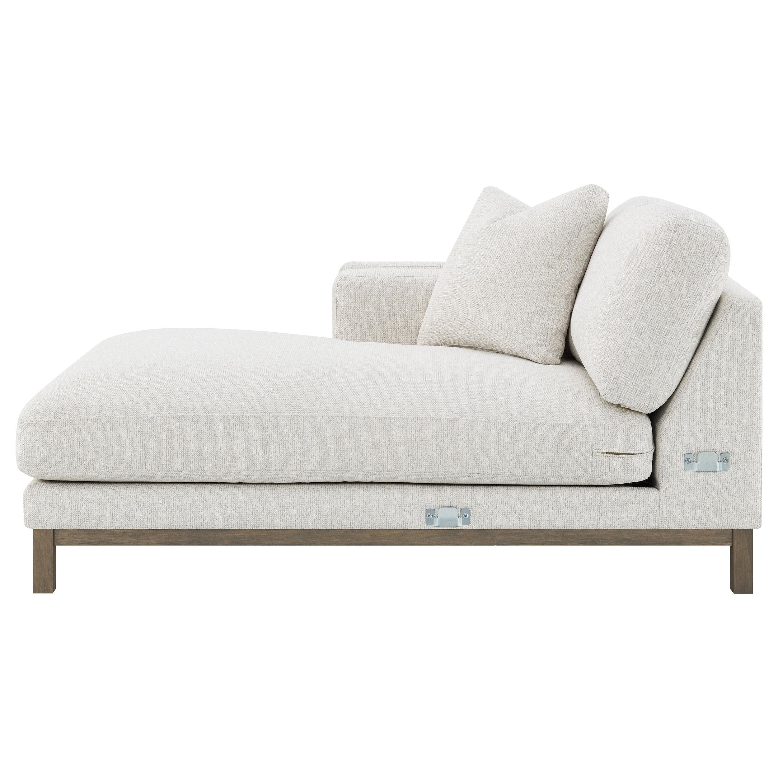  Coaster Furniture Geneva 551777 Boucle Upholstered Sectional Chaise Sofa - Sand IMAGE 8
