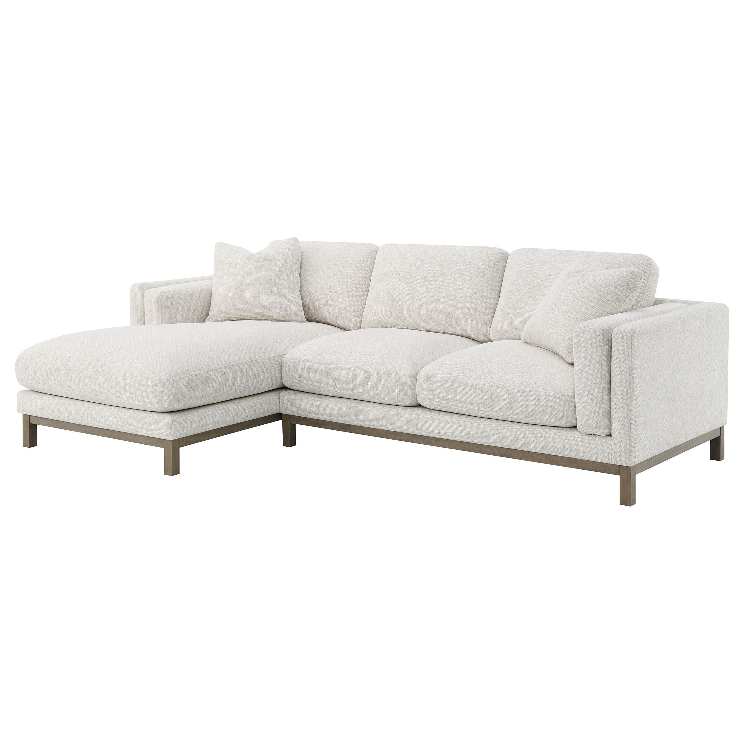  Coaster Furniture Geneva 551777 Boucle Upholstered Sectional Chaise Sofa - Sand IMAGE 9