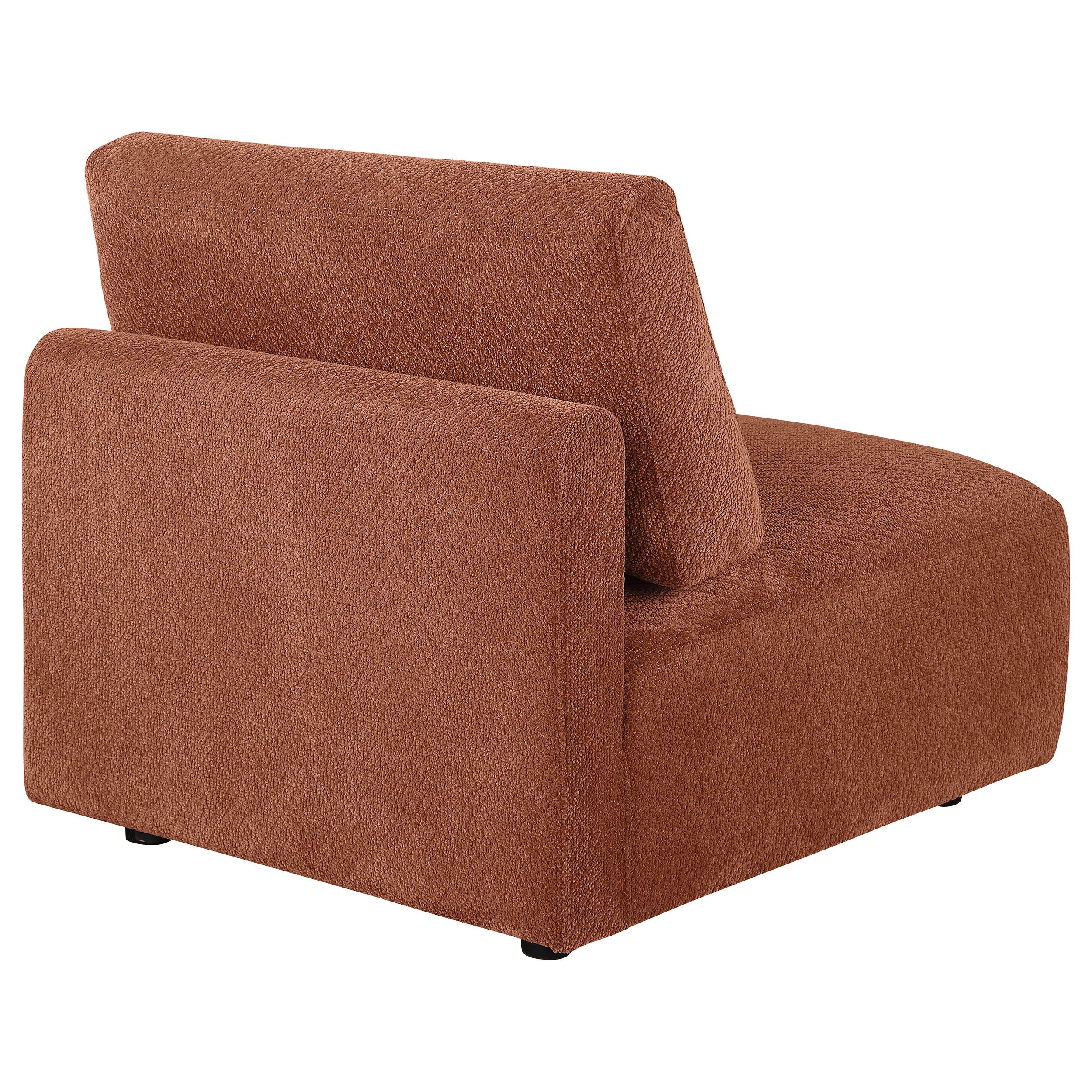  Coaster Furniture Elysia 551891 Chenille Upholstered Modular Armless Chair - Coral IMAGE 7
