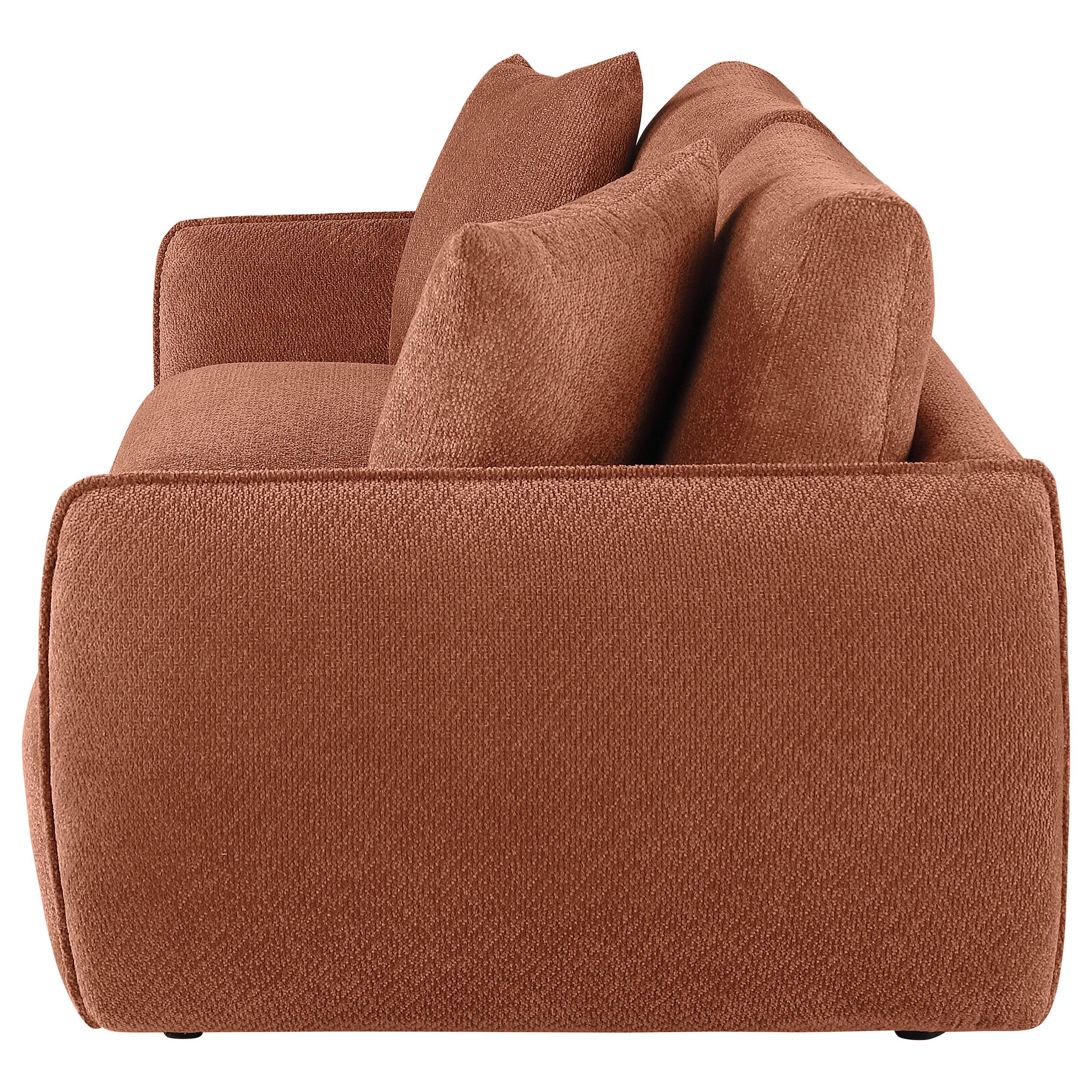  Coaster Furniture Elysia 551891-LOVE Chenille Upholstered Modular Lounge Loveseat - Coral IMAGE 5
