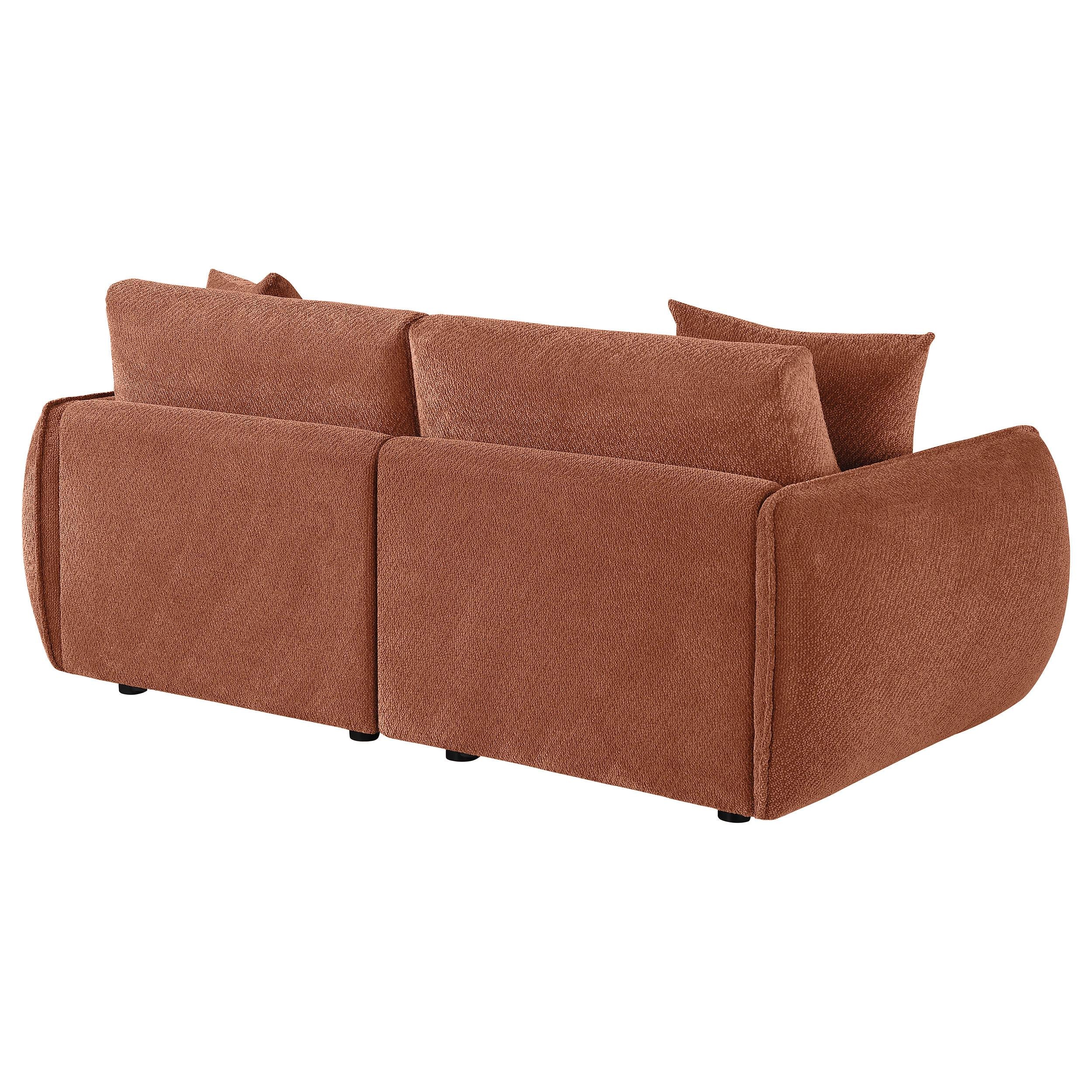  Coaster Furniture Elysia 551891-LOVE Chenille Upholstered Modular Lounge Loveseat - Coral IMAGE 7