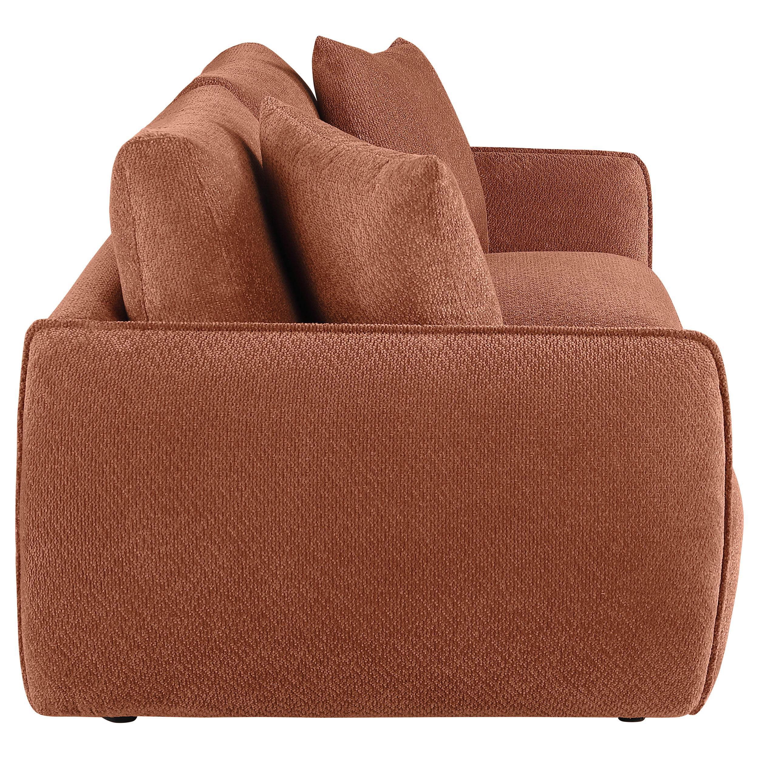  Coaster Furniture Elysia 551891-LOVE Chenille Upholstered Modular Lounge Loveseat - Coral IMAGE 8